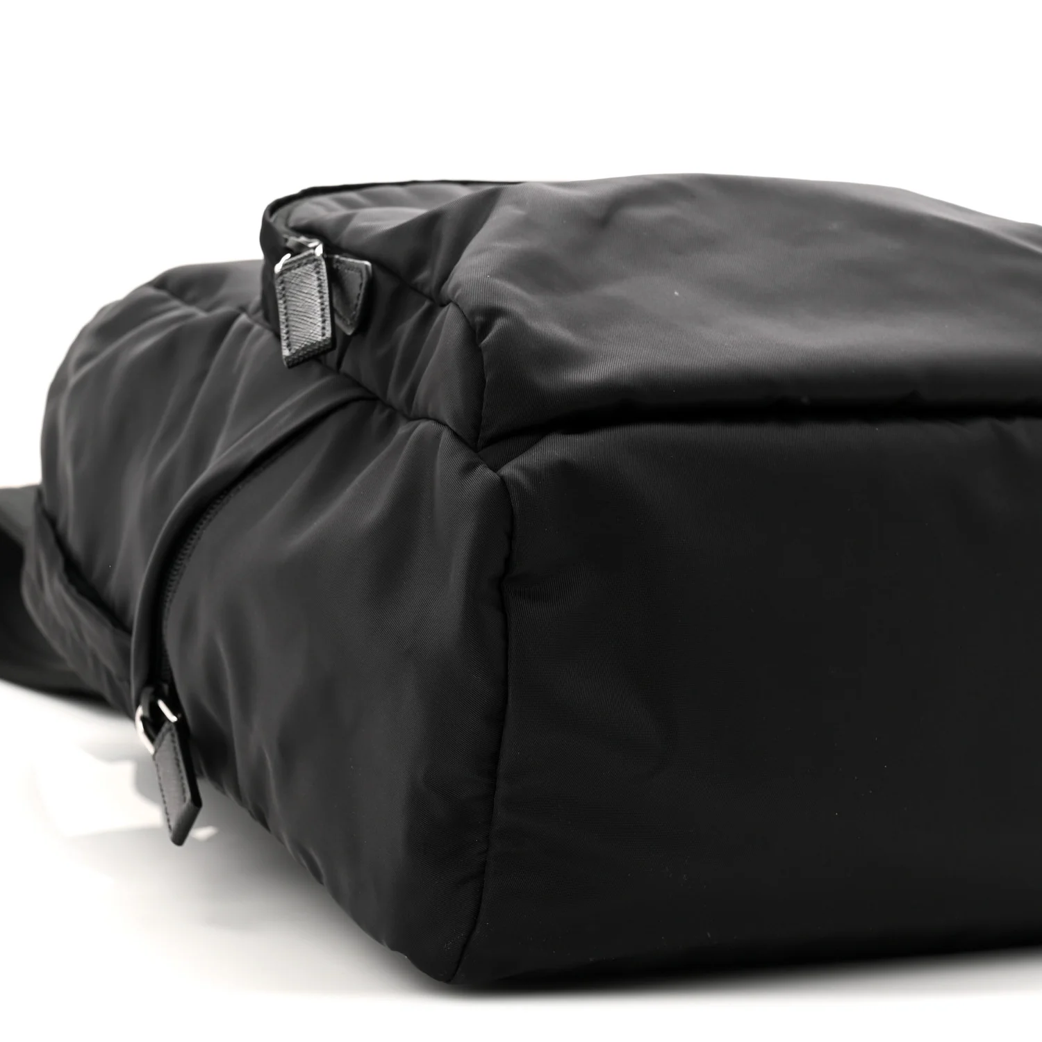 Re-Nylon Saffiano Zip Backpack Black - Top Club