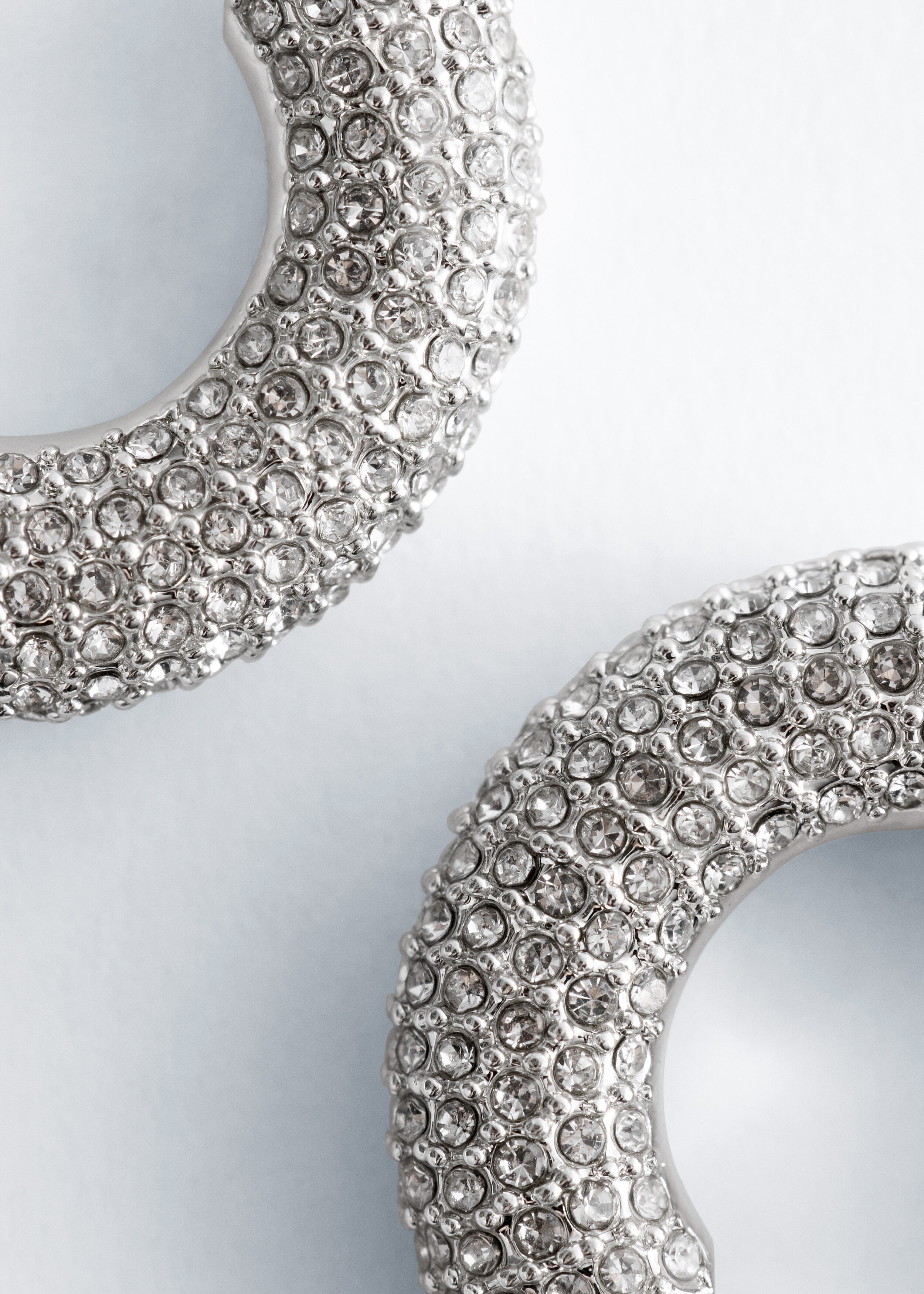 & Other Stories RHINESTONE HOOP EARRINGS