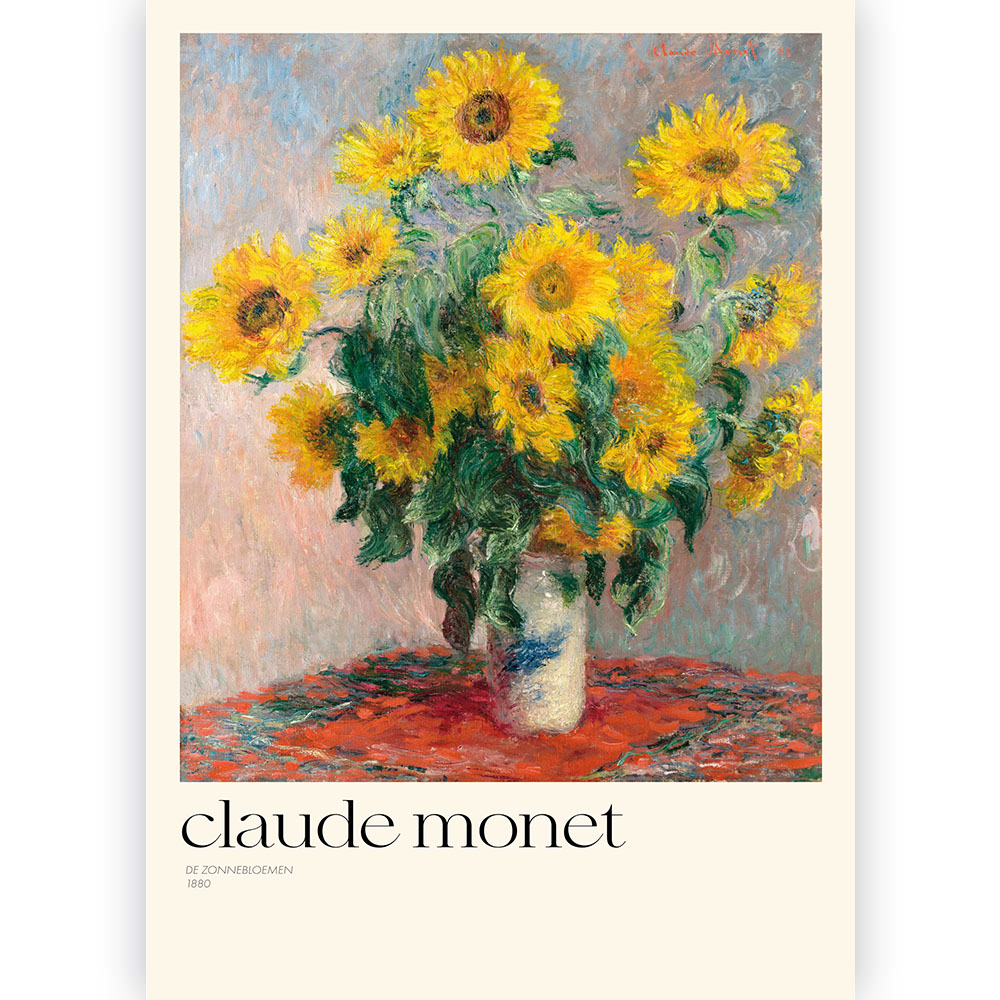 Poster Claude Monet - Zonnebloemen 70x100 cm