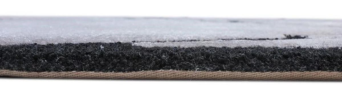 Luxury rug gray / black 160 x 230 cm - Rectangular living room rug - Modern bedroom rug - Luxury interior - Luxury quality