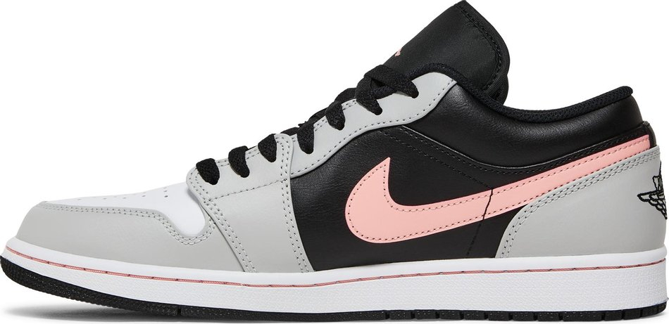 Air Jordan 1 Low  Black Grey Fog Bleached Coral  553558-062 - Sneaker Replica Workshop