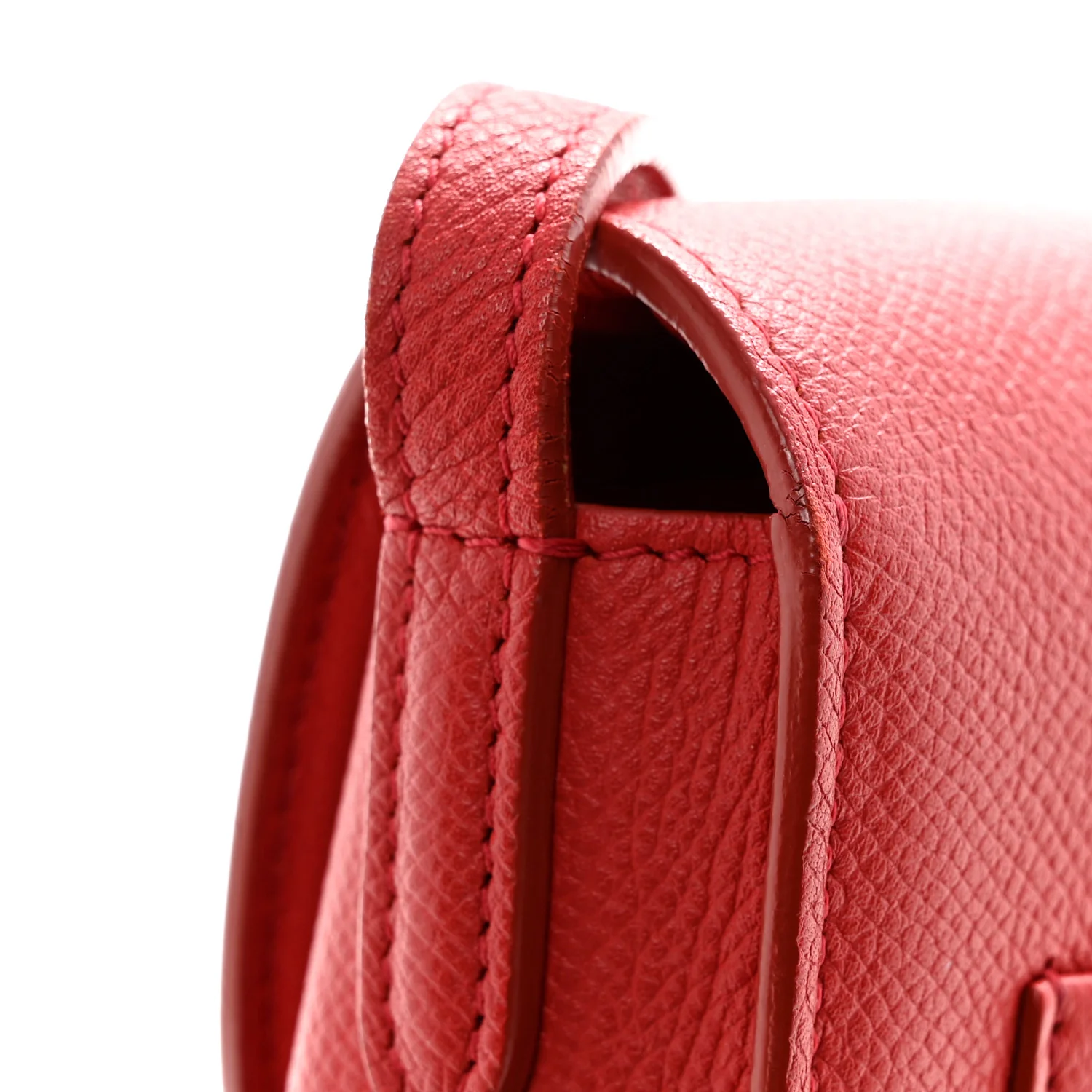 Grained Calfskin Small Trotteur Coquelicot - Top Club