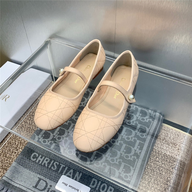 dior electric embroidered cannage pattern ballerina shoes - Sneaker Replica Workshop
