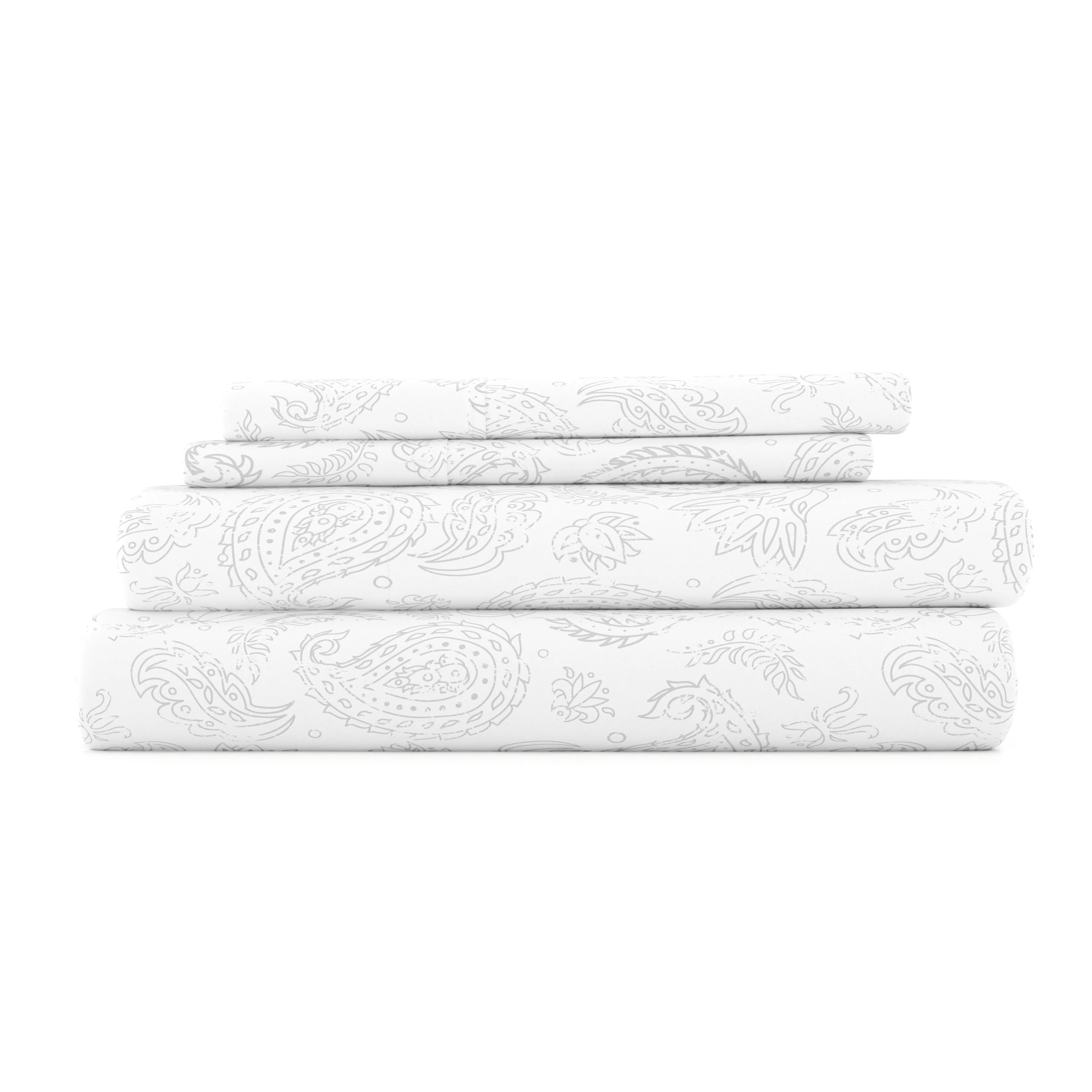 Coarse Paisley Pattern 4-Piece Sheet Set