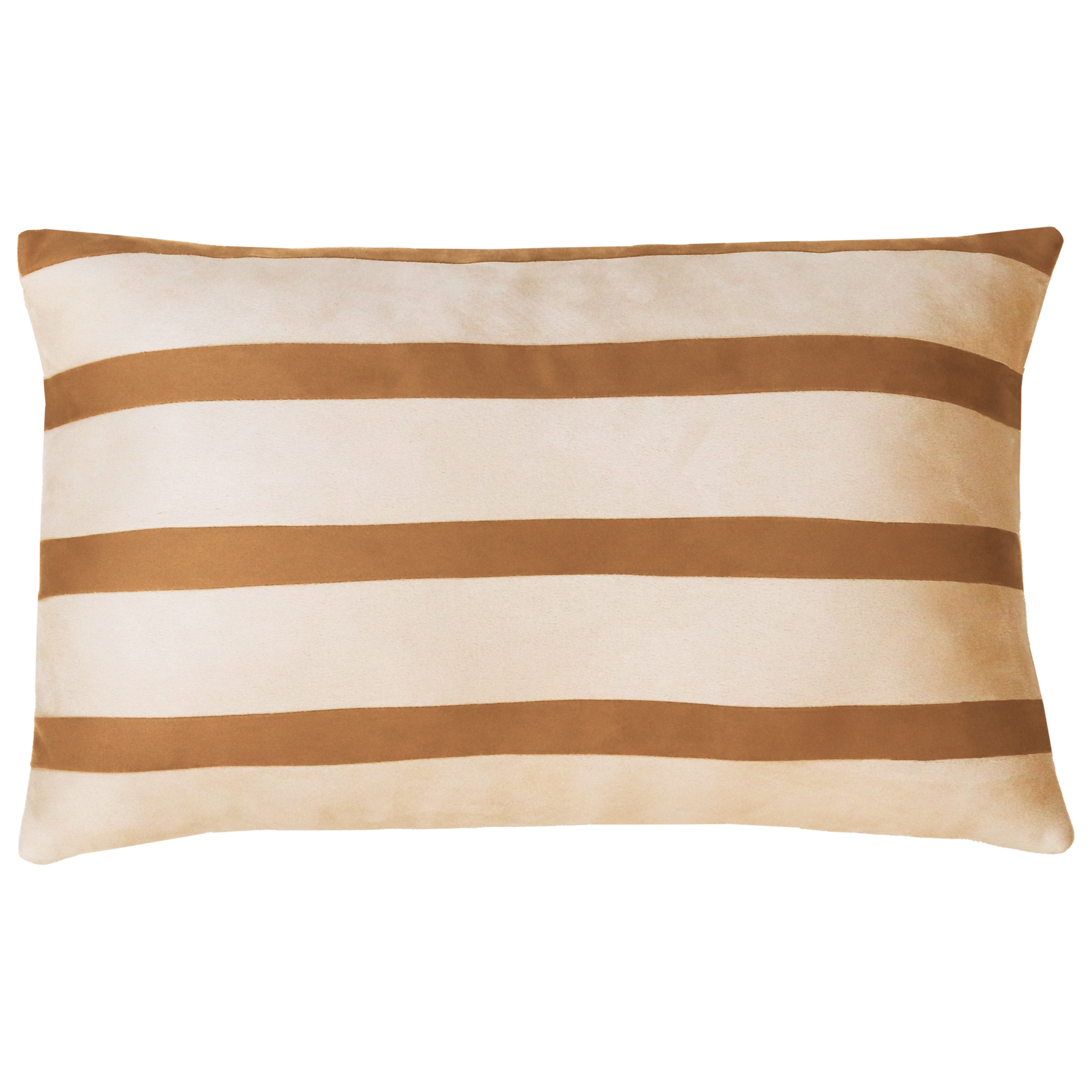 Sierkussen suede Bretonse streep zand mocha mousse