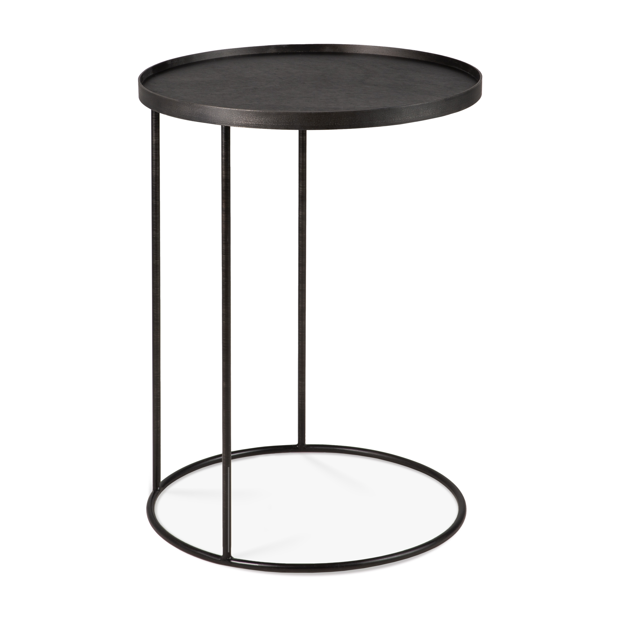 Round tray side table