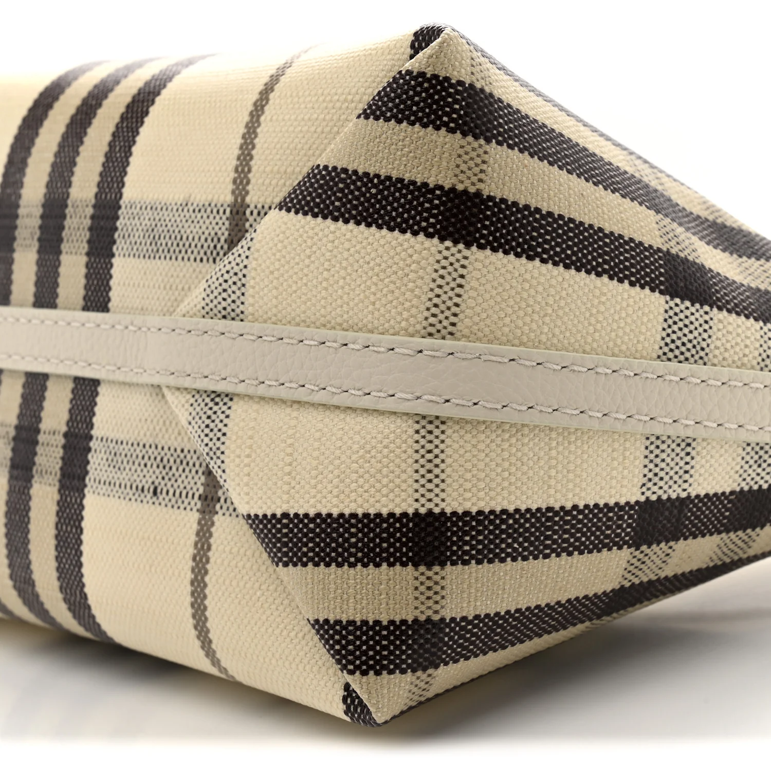 Coated Canvas Vintage Check Calfskin Mini Highlands Shoulder Bag Light Beige - Top Club