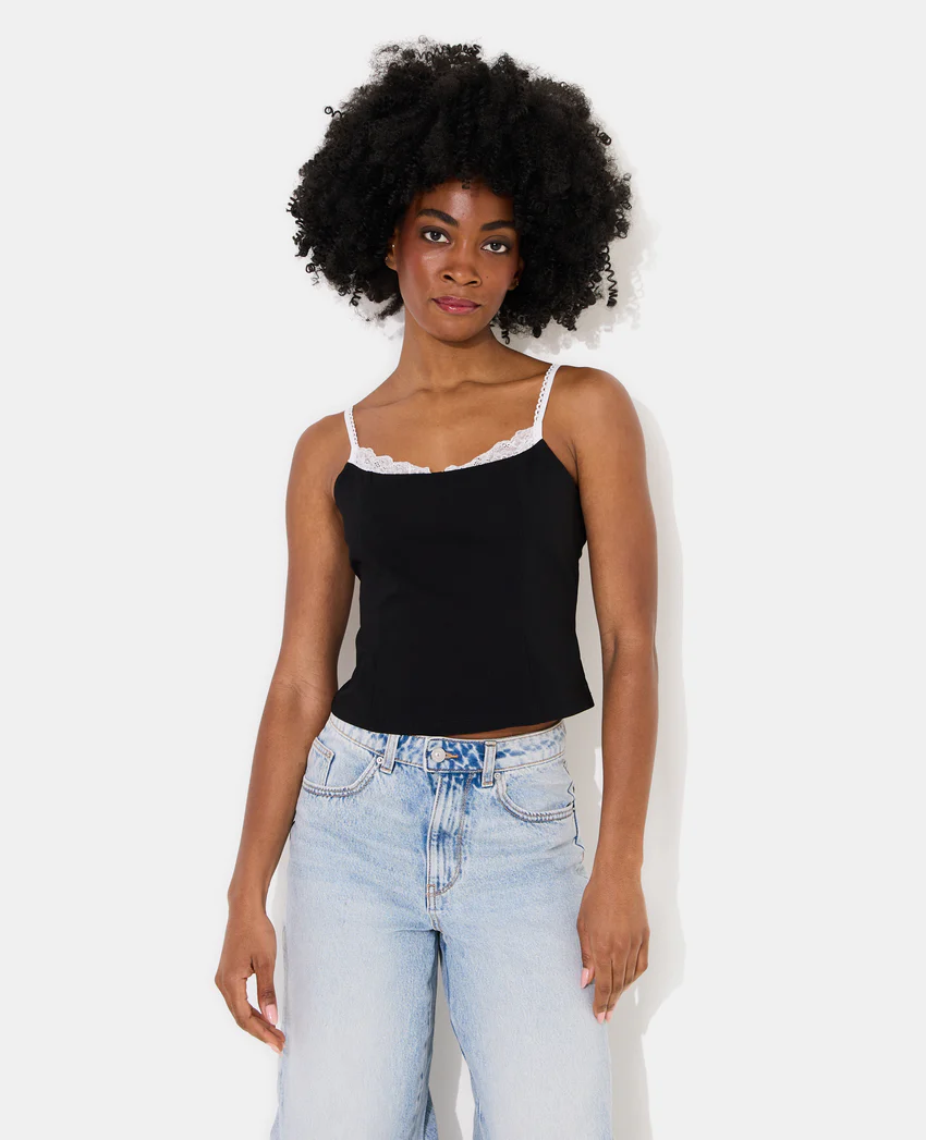 Pimkie Débardeur en tissu stretch avec dentelle