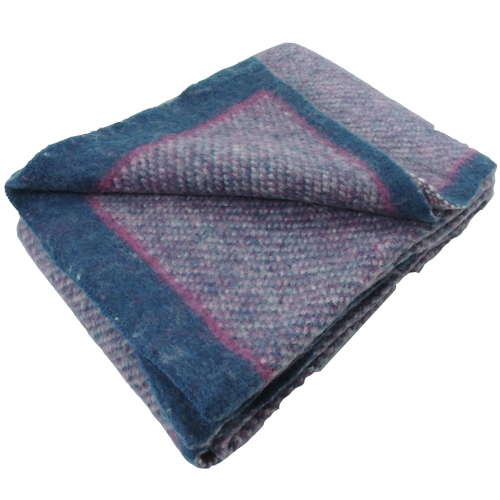 Plaid blauw fuchsia gebreid