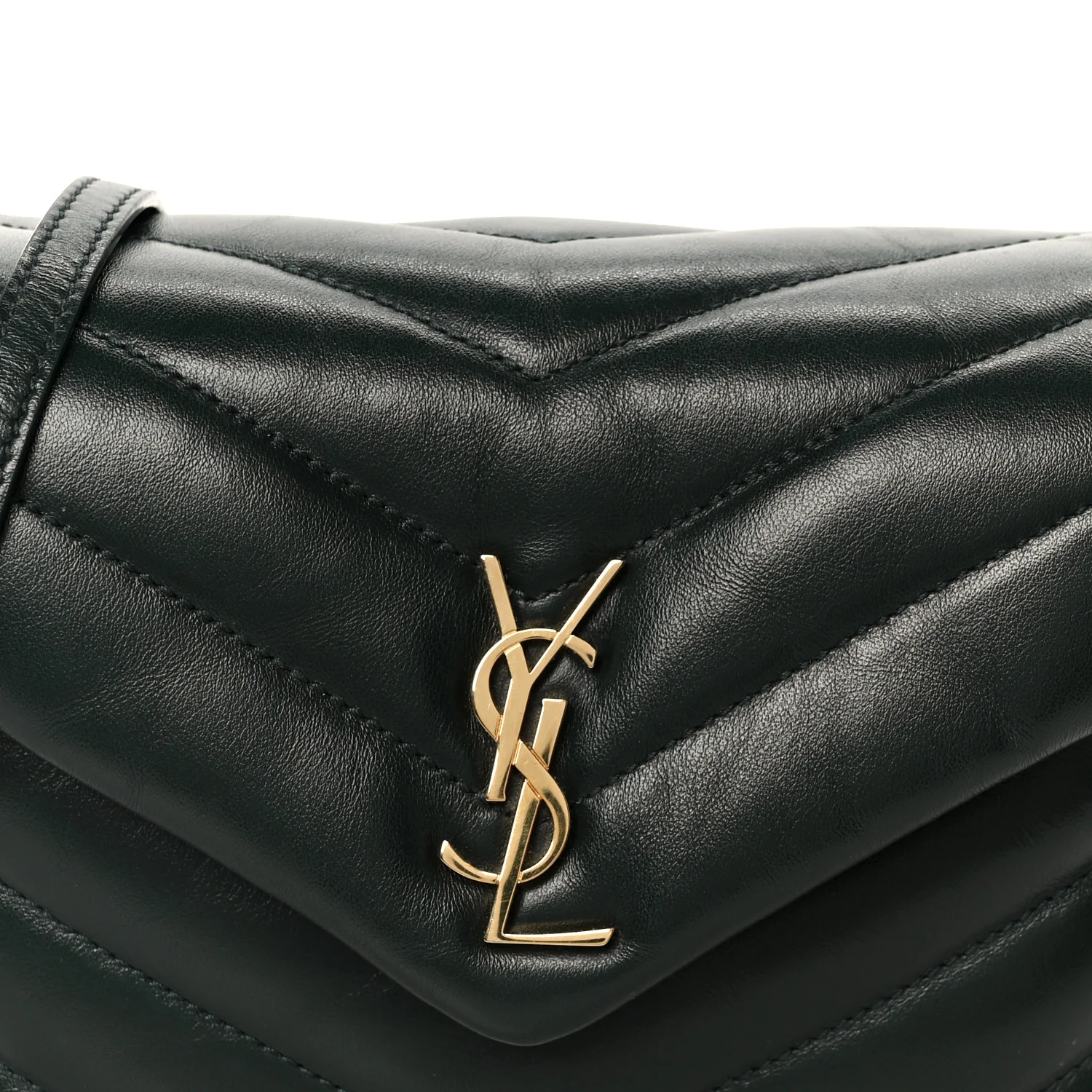 Calfskin Y Quilted Monogram Toy Loulou Crossbody Bag Deep Green - Top Club