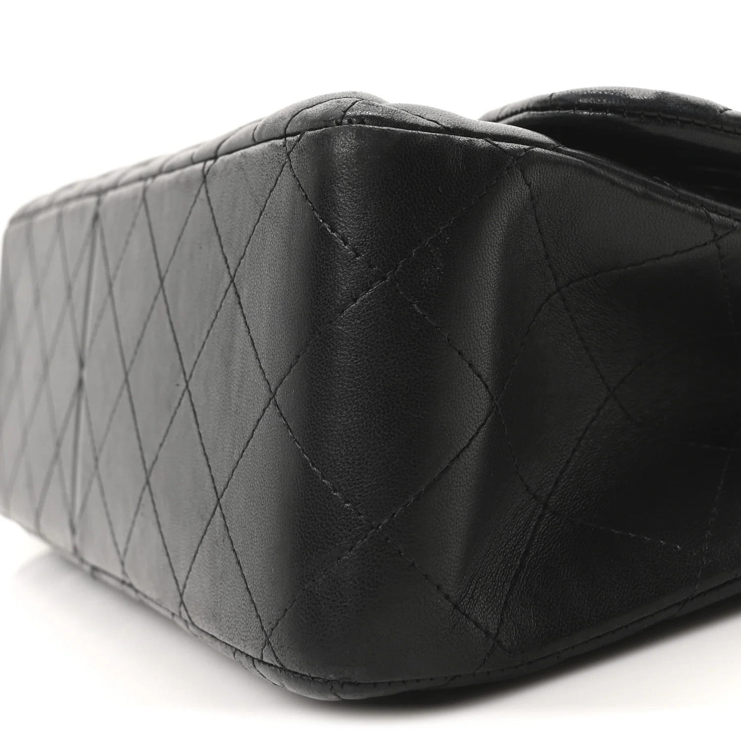 Lambskin Quilted Jumbo Double Flap Black - Top Club