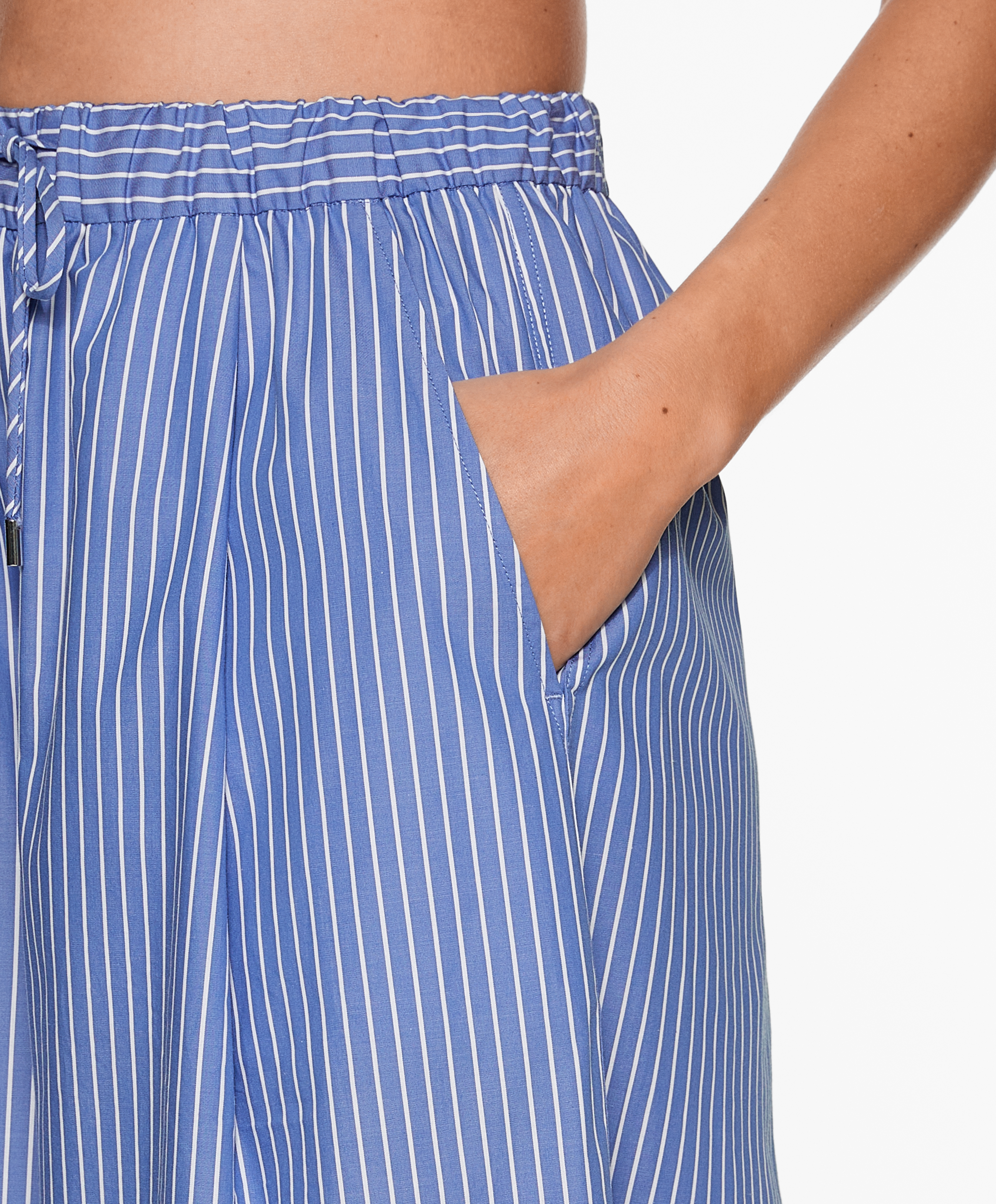 OYSHO Striped 100% cotton trousers