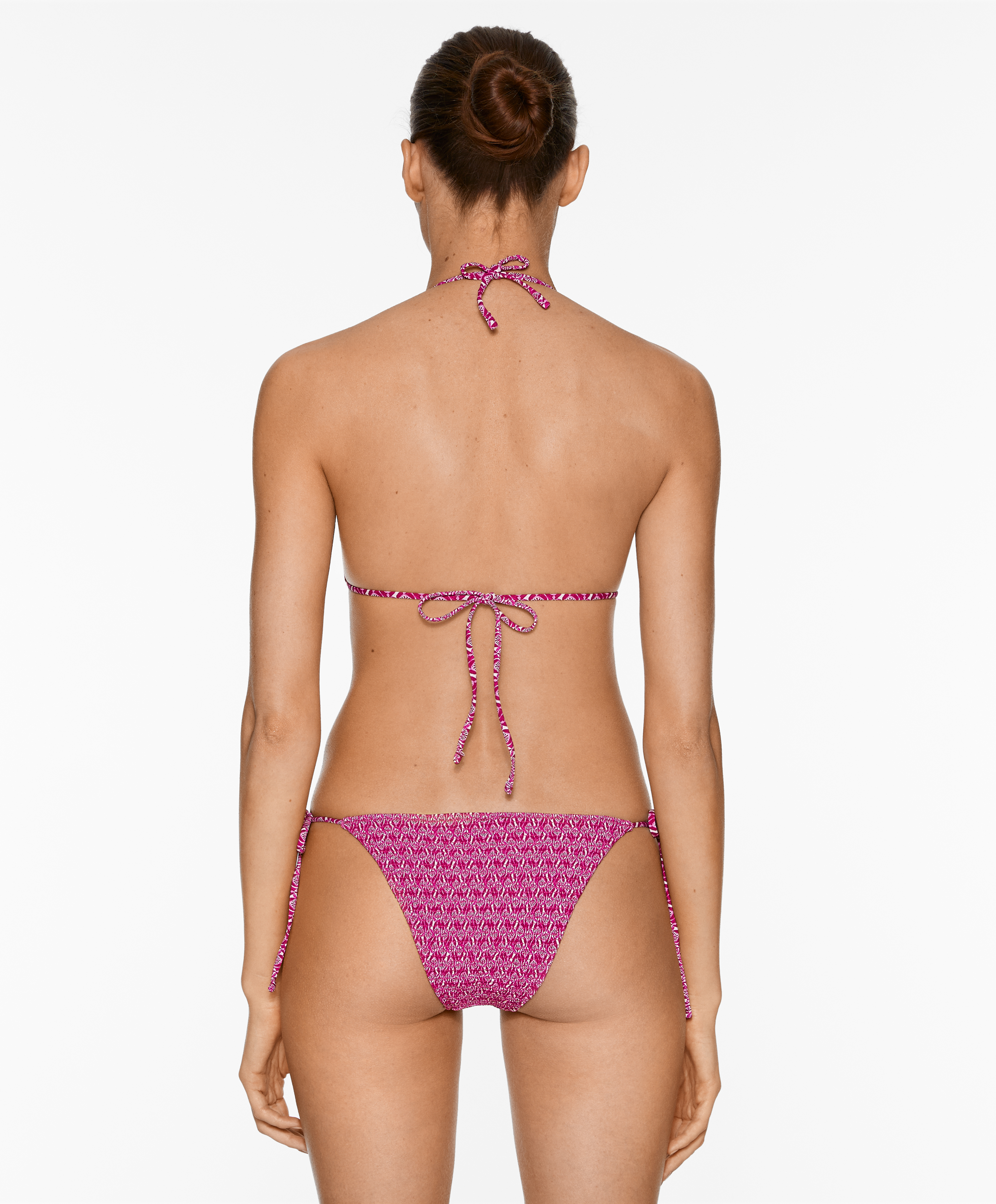 OYSHO Smock stamp print triangle bikini top