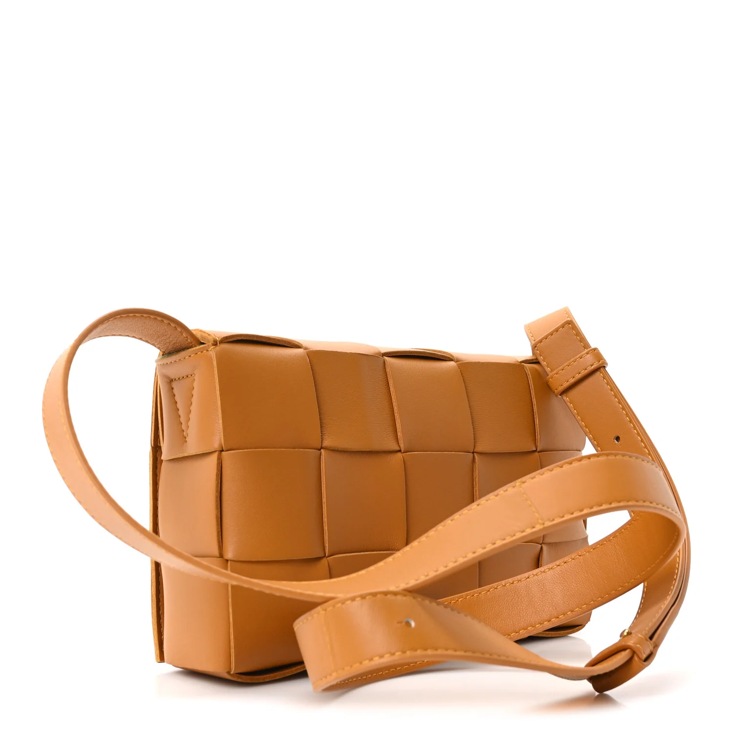 Lambskin Maxi Intrecciato Small Cassette Crossbody Bag Clay - Top Club