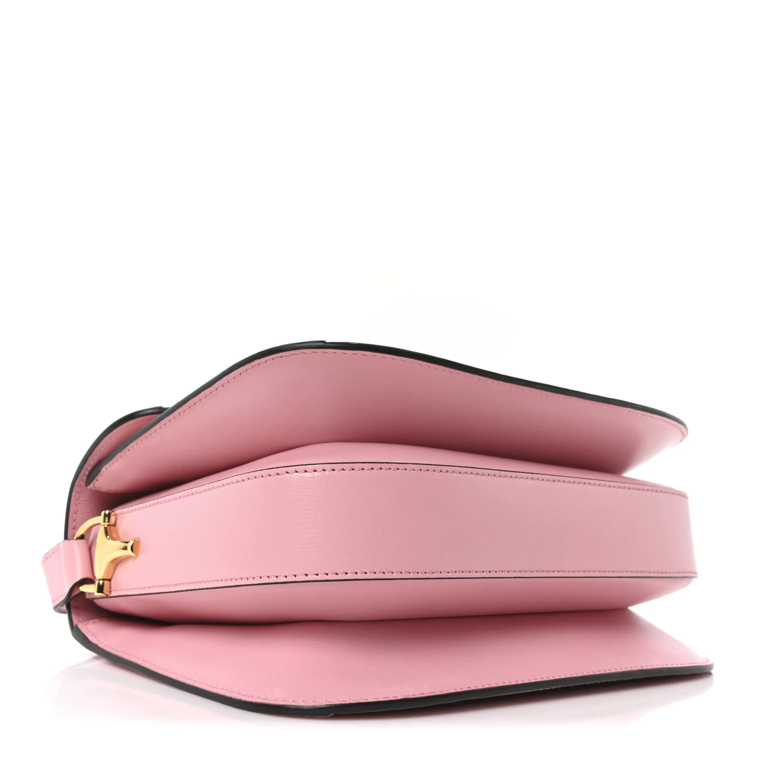 Snakeskin Calfskin Horsebit 1955 Shoulder Bag Blue Pink - Top Club