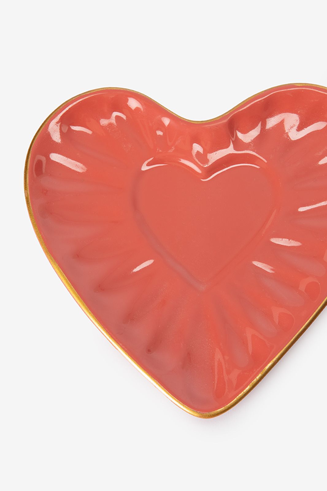 Oranje gebaksbordjes hart