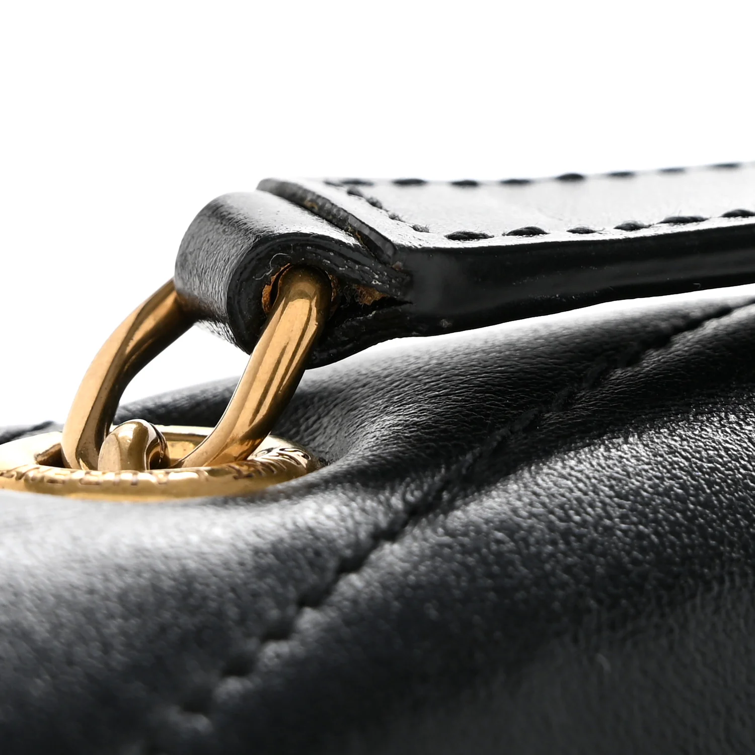 Calfskin Y Quilted Monogram Small Loulou Chain Satchel Black - Top Club