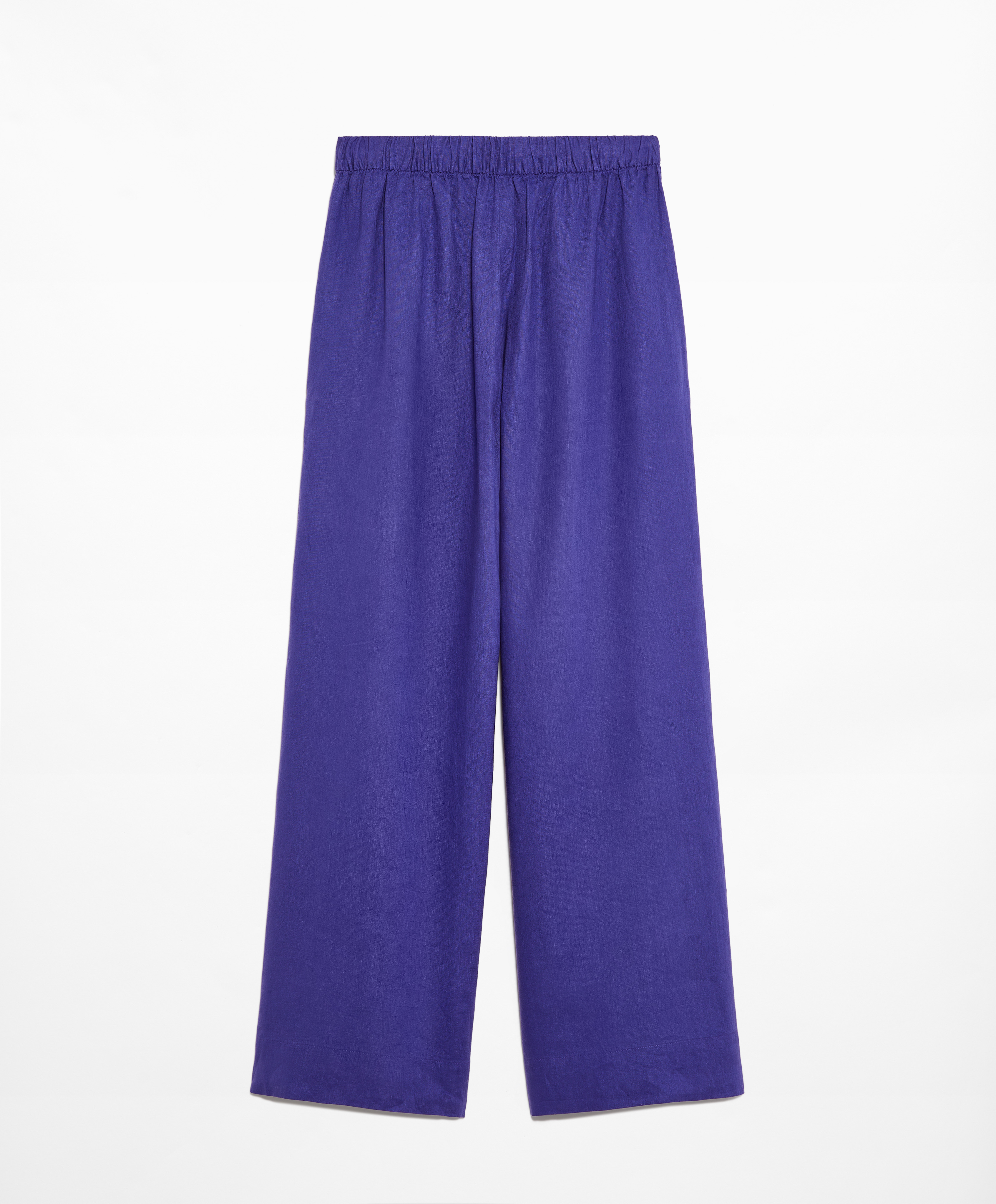 OYSHO 100% linen wide straight-leg trousers