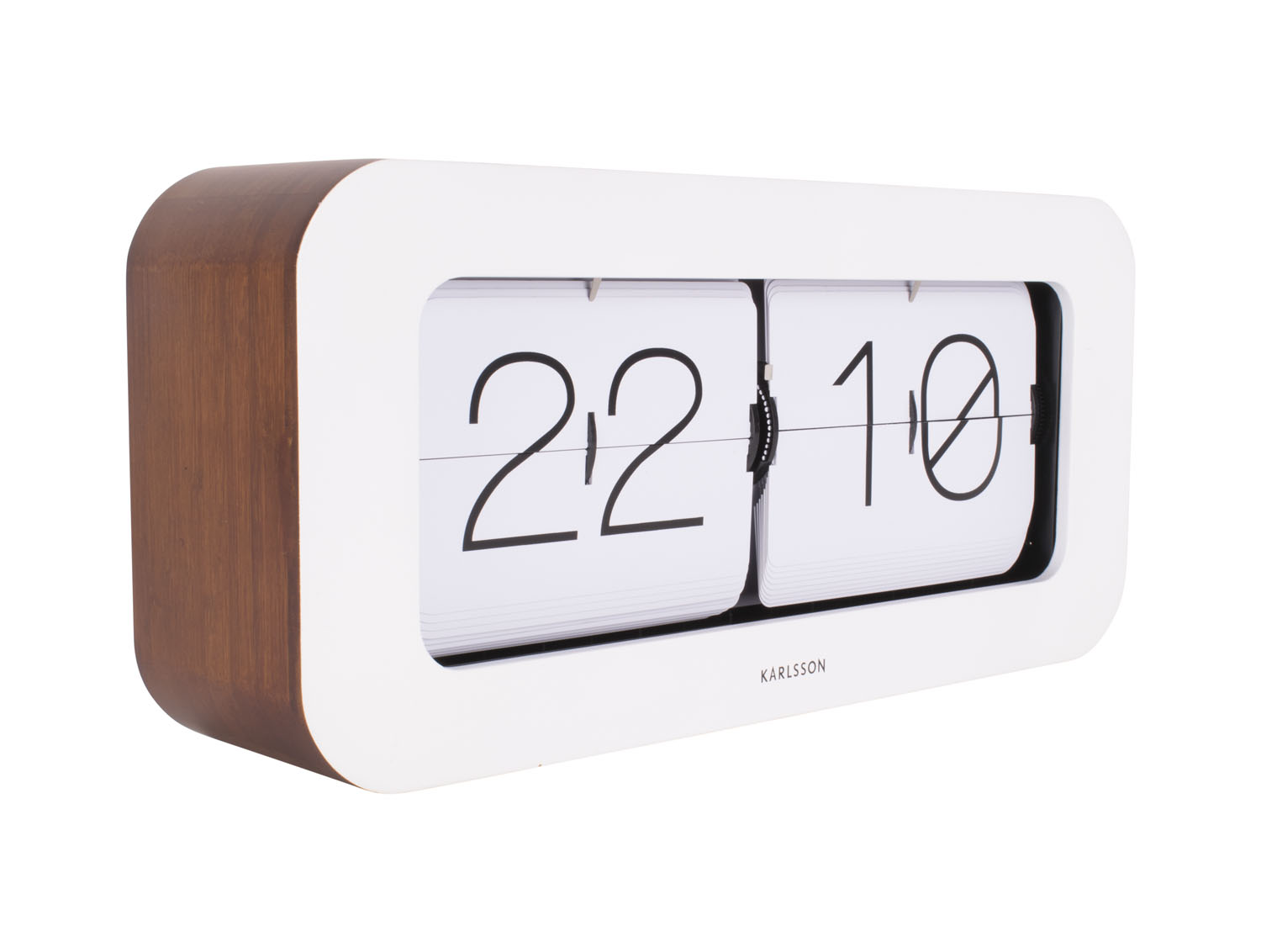 Wall / Table clock Matiz bamboo white