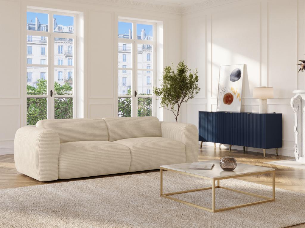 Sofá de 4 plazas de pana beige