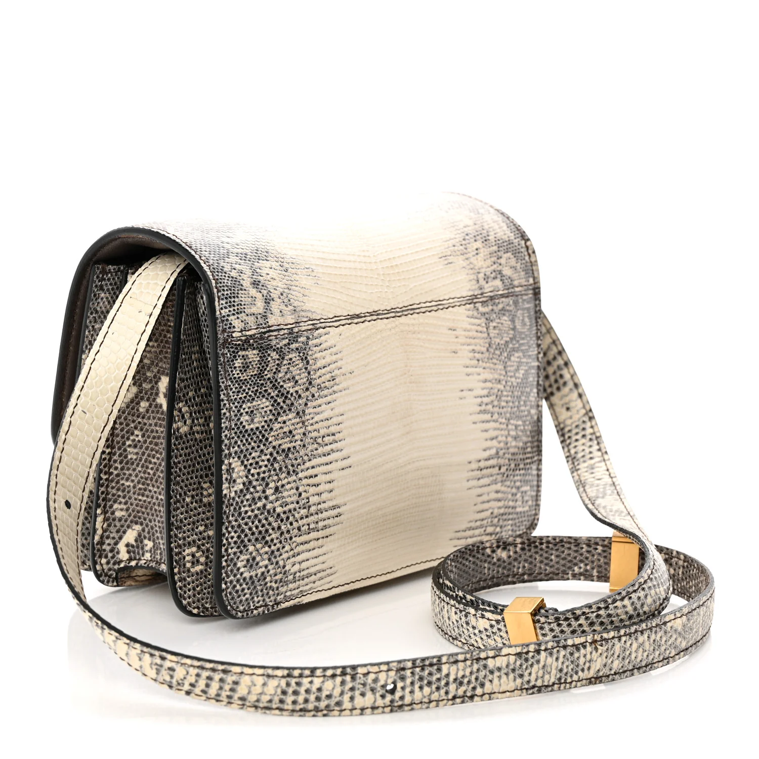Lizard Small Classic Box Flap Bag Natural - Top Club