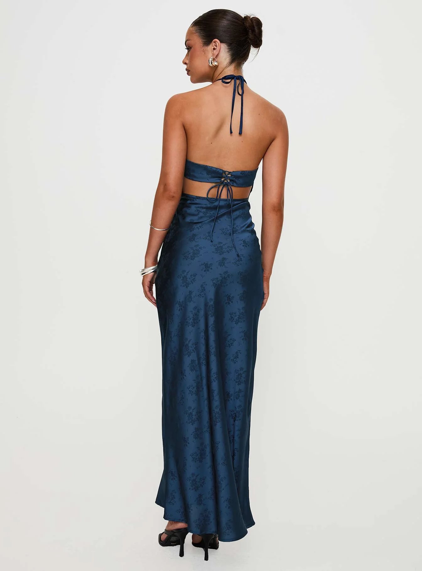Limosina Halter Maxi Dress Navy