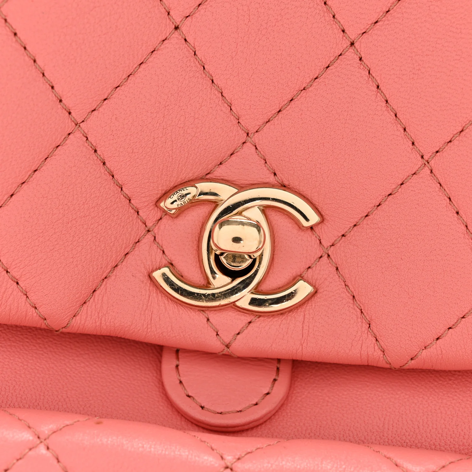 Lambskin Quilted Small Duma Drawstring Backpack Light Pink - Top Club
