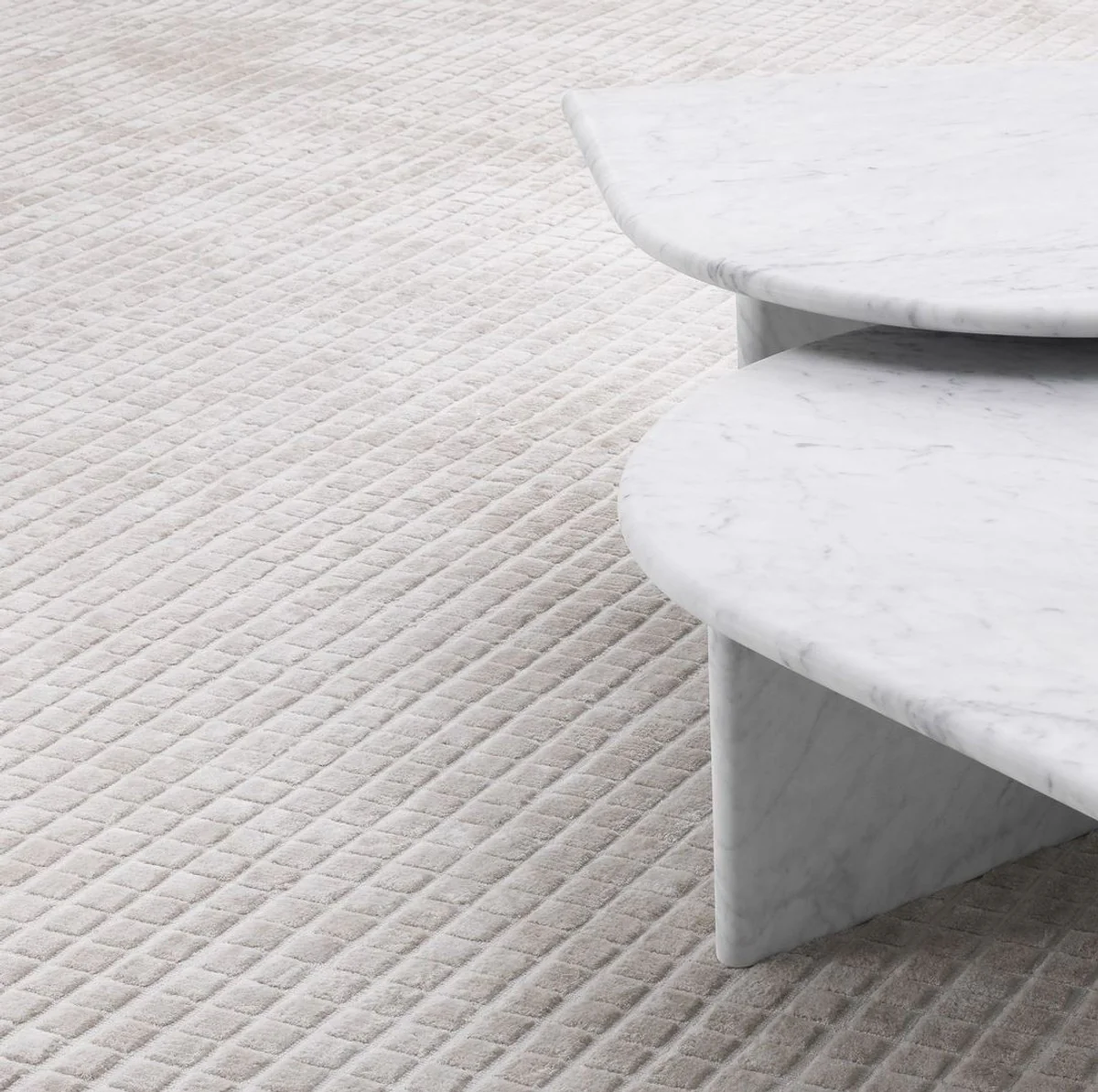 Luxury living room carpet silver sand colors 200 x 300 cm - modern hand-woven rectangular viscose carpet - luxury quality