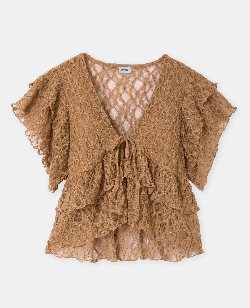 Pimkie Top en dentelle avec nouettes et volants