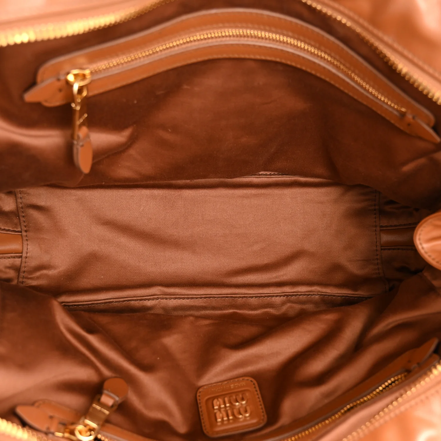 Soft Calf Softy Large Beau Top Handle Bag Cognac - Top Club