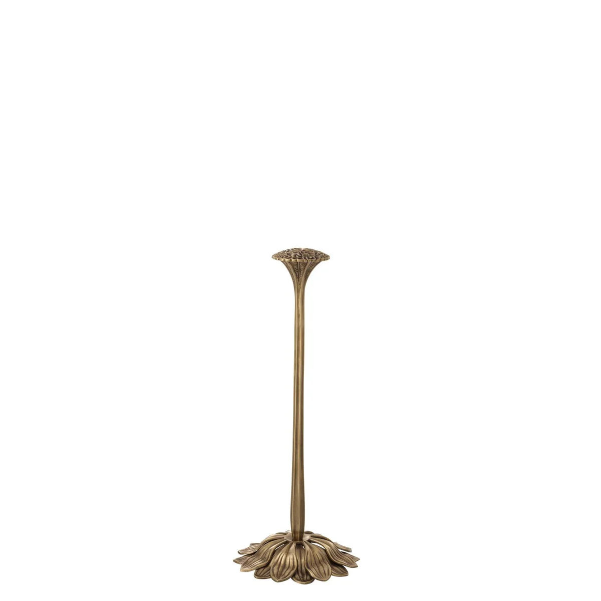 Luxury candle holder vintage brass / black 19 x H. 47 cm - luxury quality