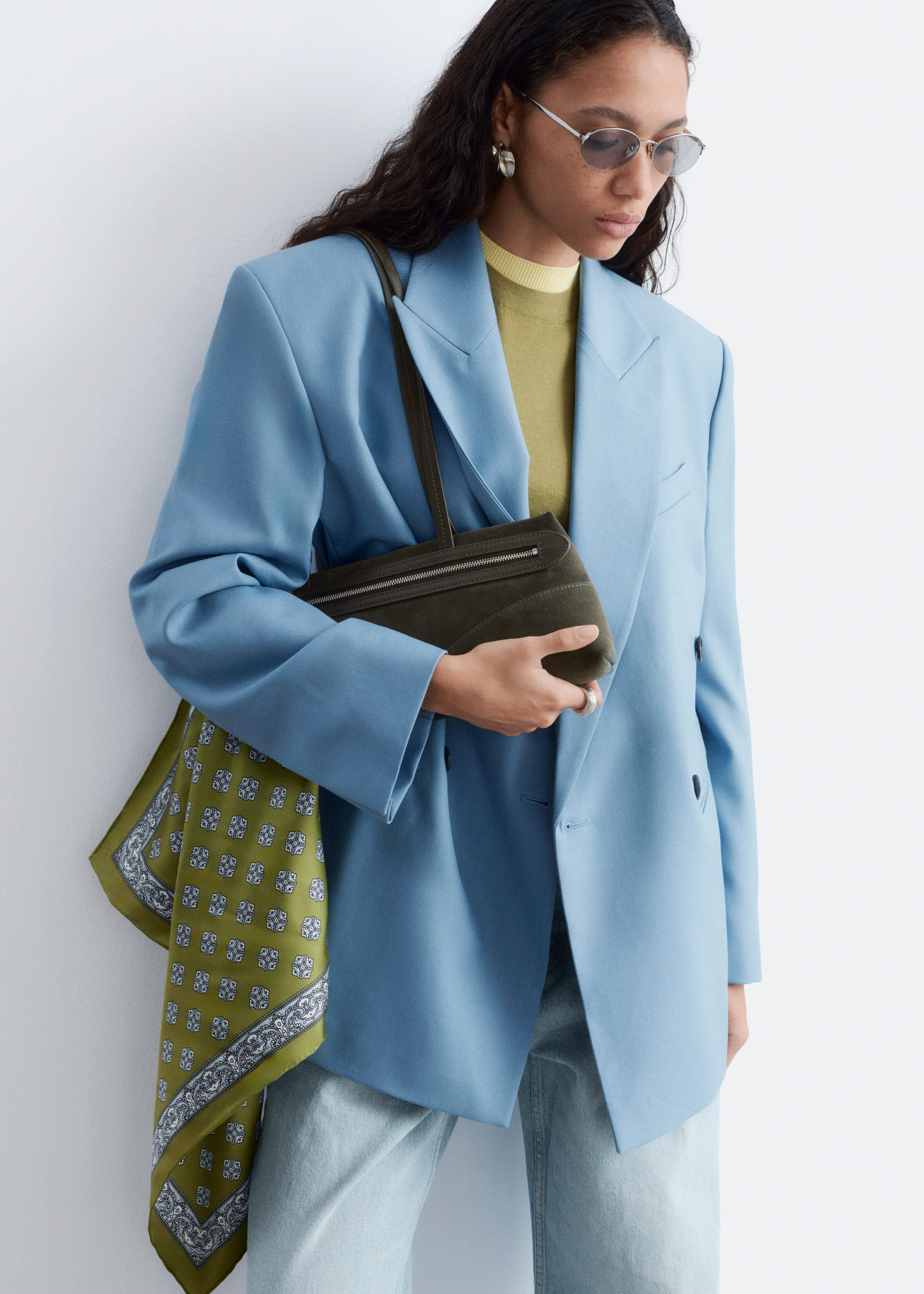 & Other Stories DOUBLE-BREASTED WOOL BLAZER