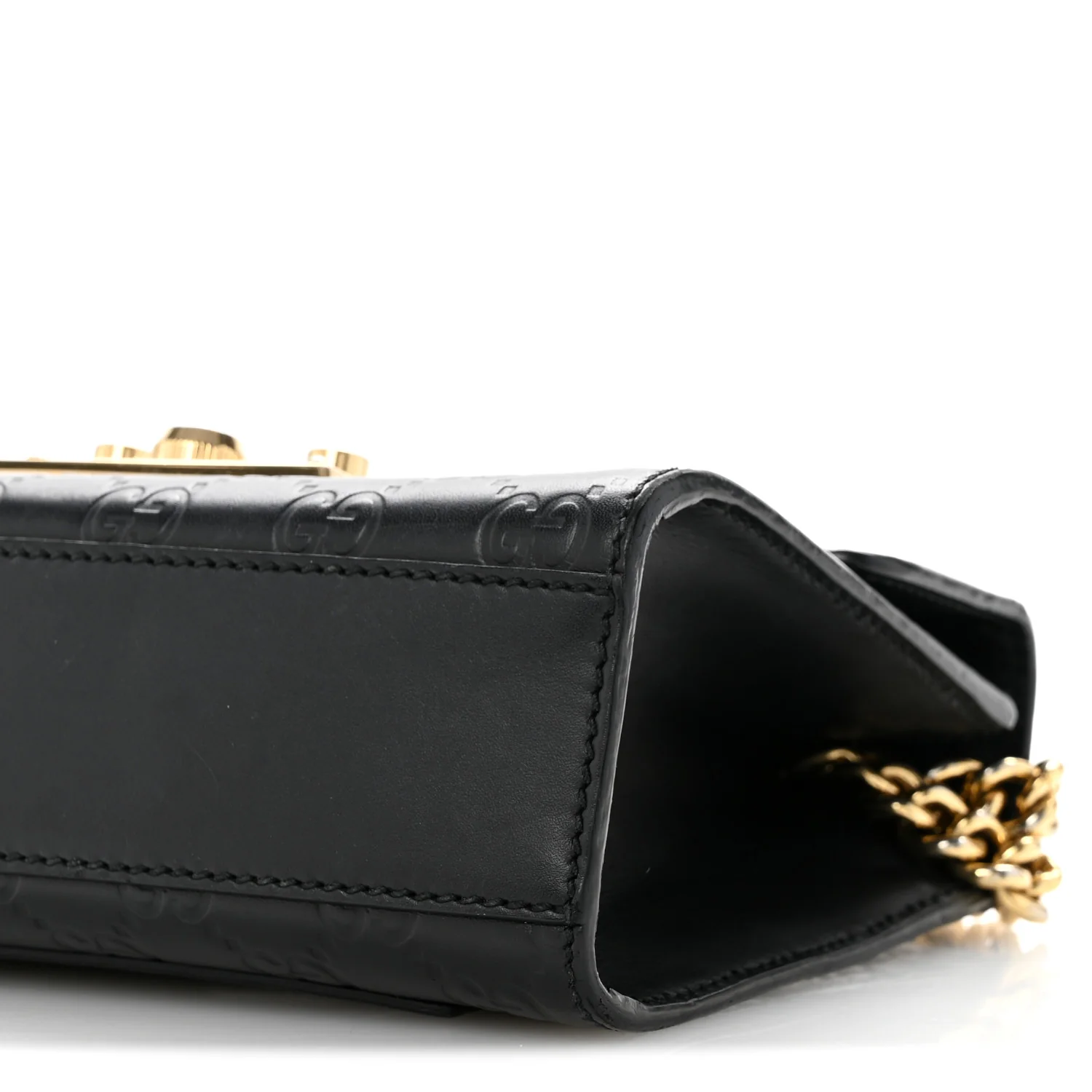 Guccissima Small Padlock Shoulder Bag Black - Top Club