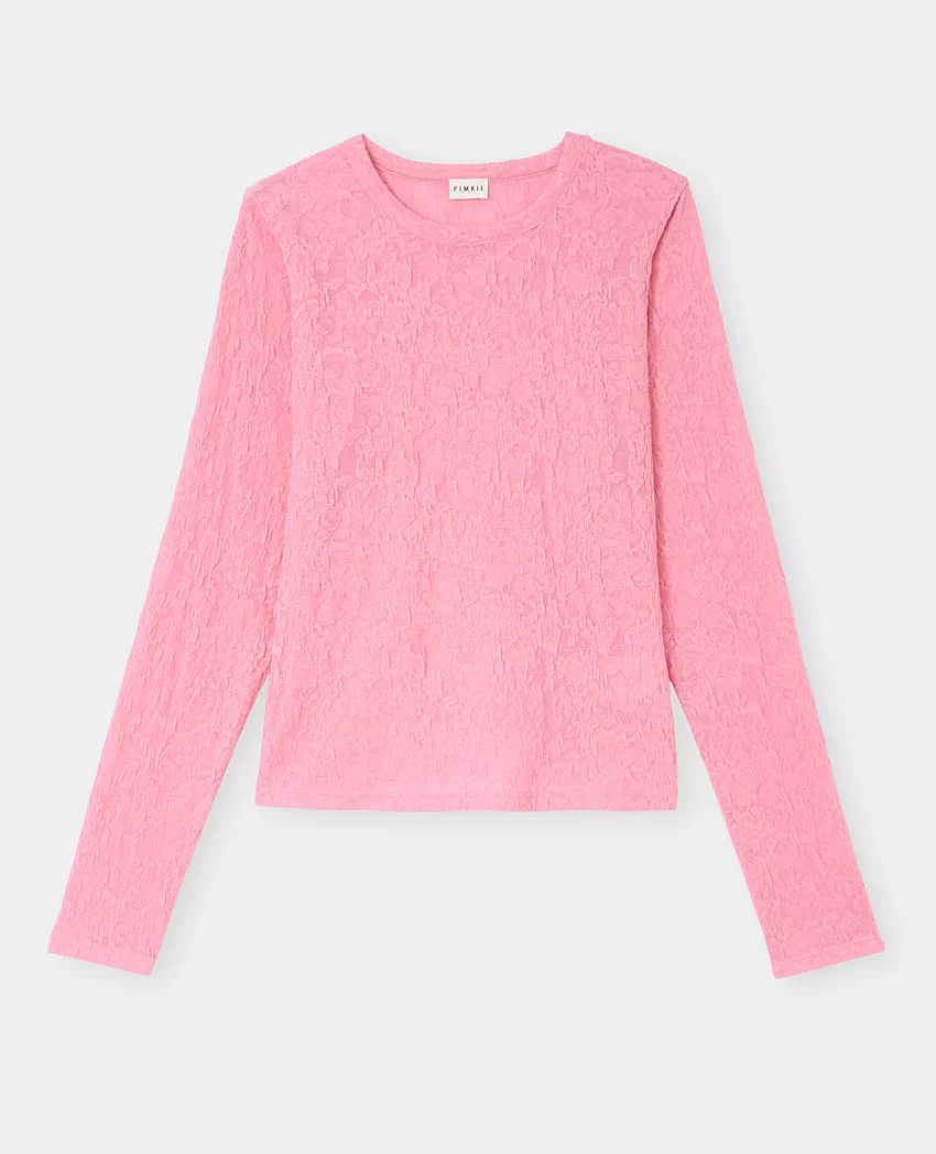 Pimkie T-shirt manches longues en jacquard effet dentelle
