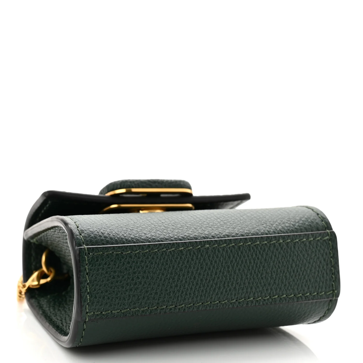 Calfskin Micro VSling Top Handle Shoulder Bag  Green - Top Club