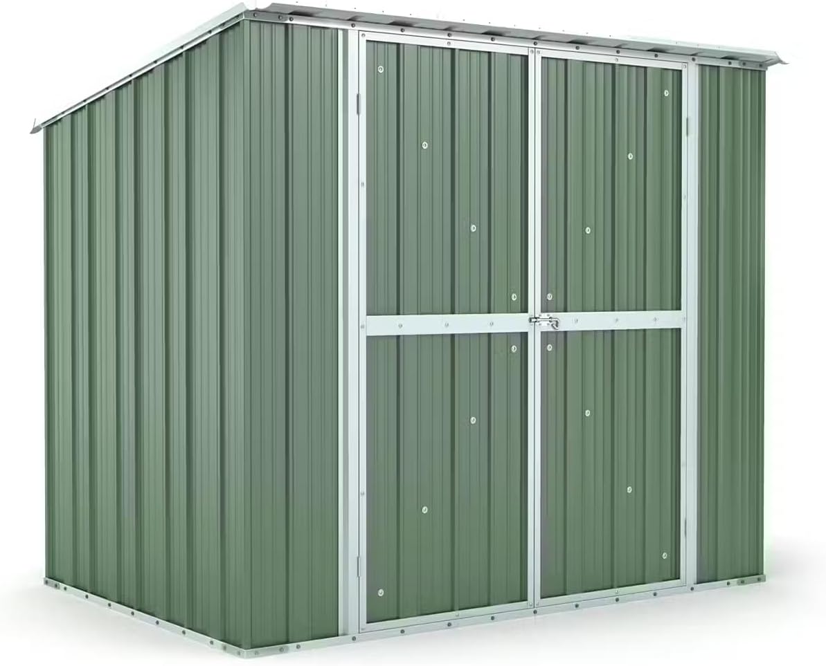 Box in Acciaio Zincato Casetta da Giardino in Lamiera 2.31 x 1.75 m x h2.02 m - 81 KG – 4.04 metri quadri (Verde)