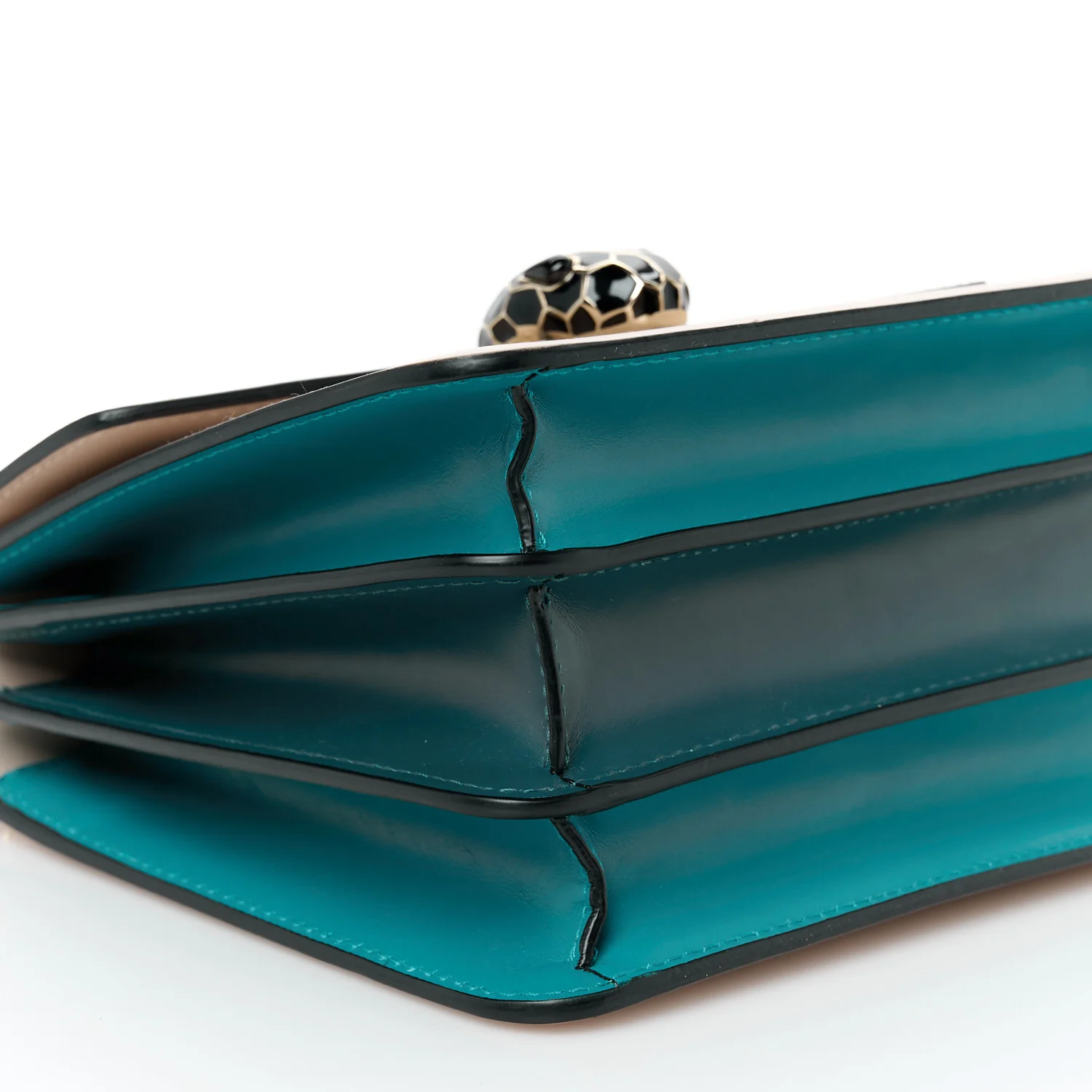 Calfskin Serpenti Forever Top Handle Beige Green - Top Club