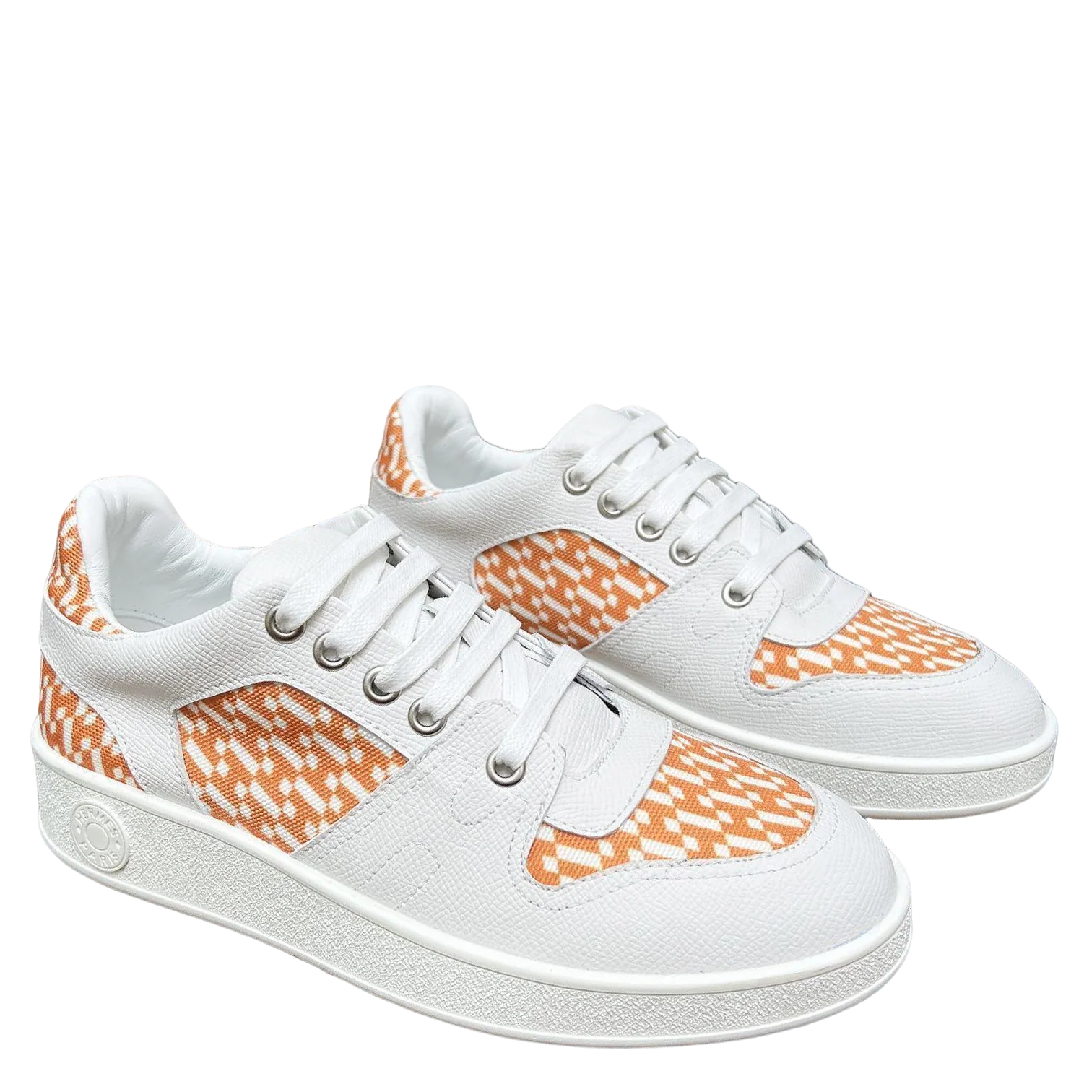 Hermes Women's Sneakers Iconic H Logo Leather Casual Fashion Shoes - Sneaker Replica Workshop