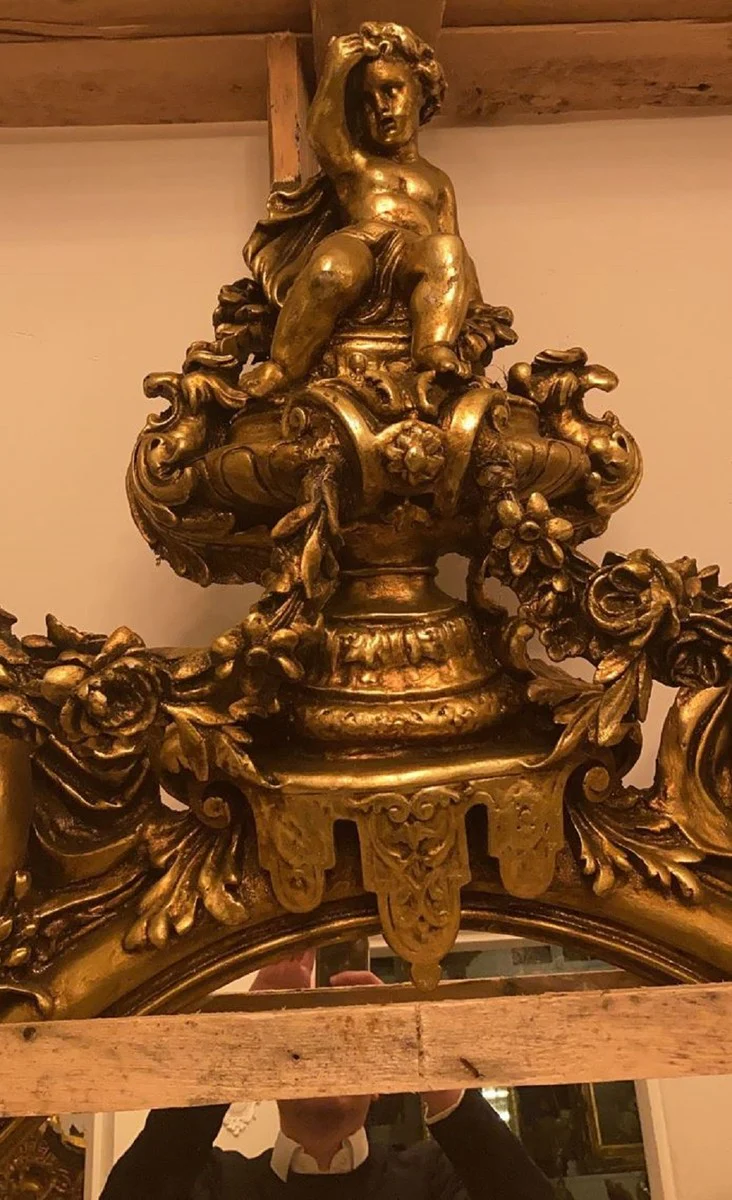 Luxury Baroque Mirror Gold - Handmade Antique Style Mirror - Magnificent Wall Mirror in Baroque Style - Baroque Furniture - Noble & Magnificent