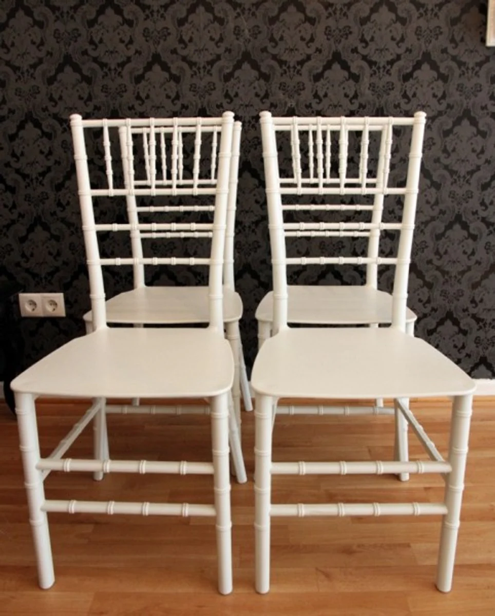 Set of 4 Designer Acrylic Chairs White - Ghost Chair Furniture Designer Furniture - Polycarbonate Chairs