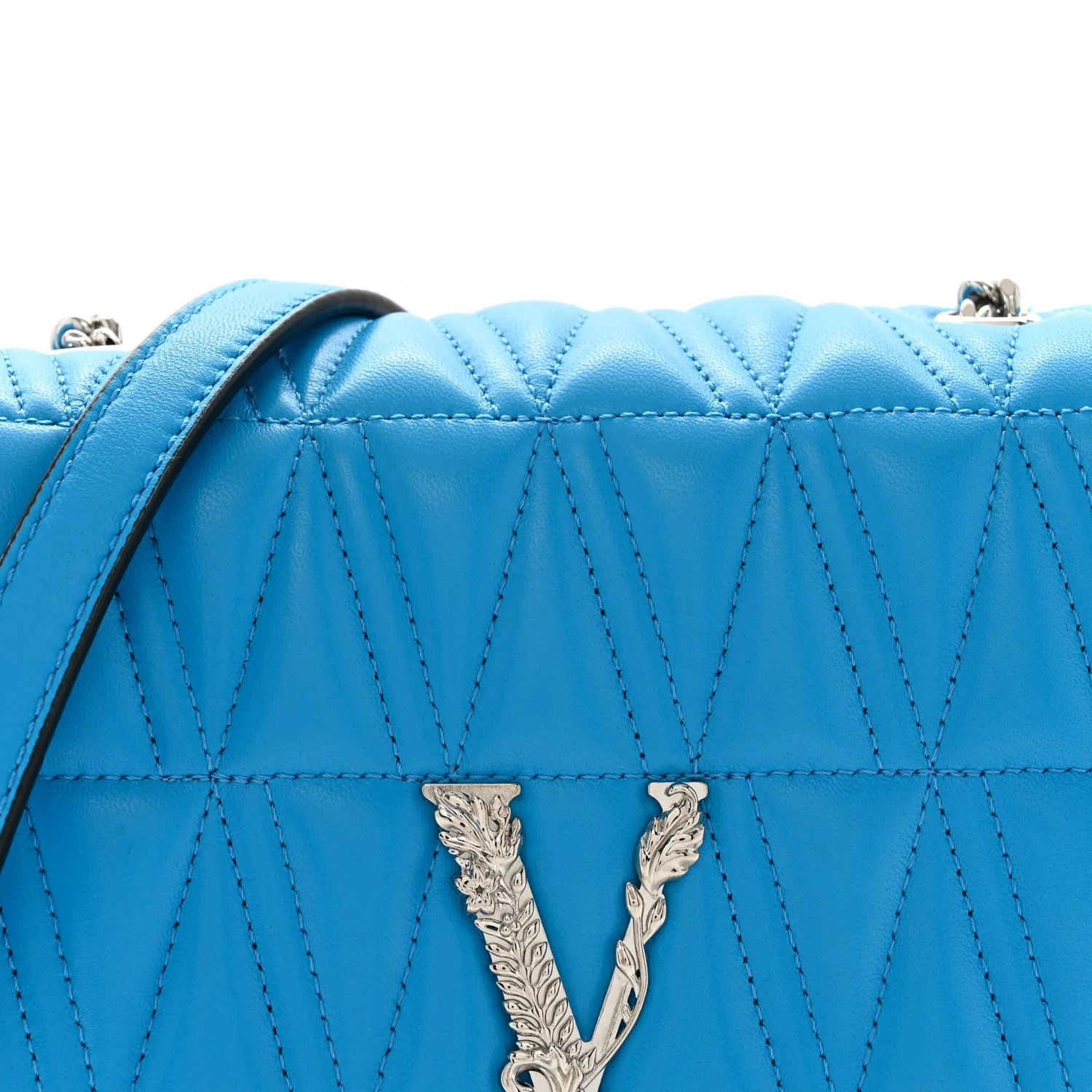 Nappa Quilted Virtus Bag Blue - Top Club
