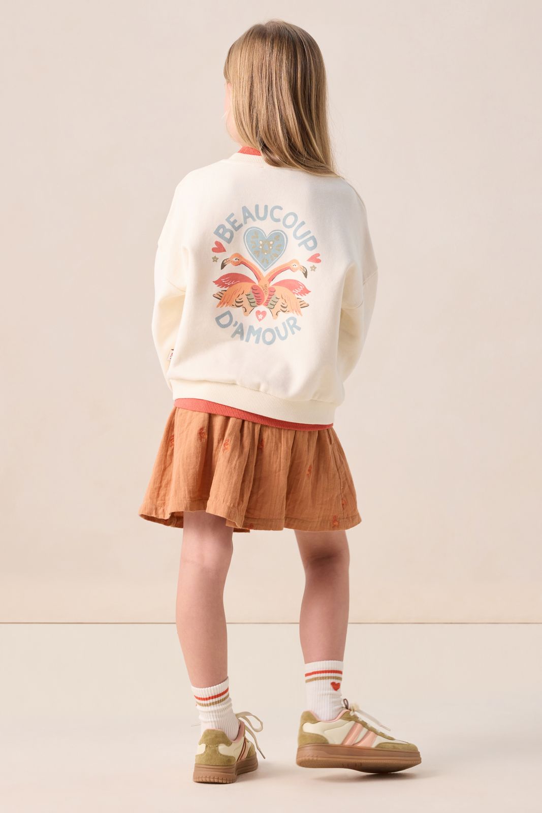 Witte sweater met artwork
