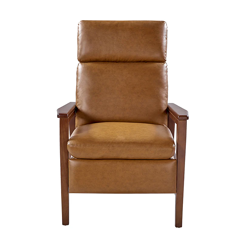 Rainer Timeless Elegance Faux Leather Solid Wood Recliner