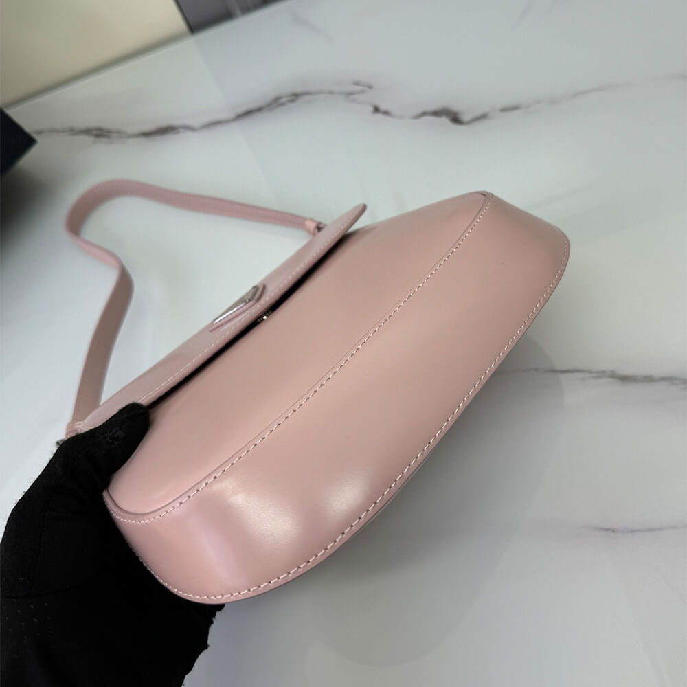 Small Prada Cleo brushed leather shoulder bag with flap - Top Club