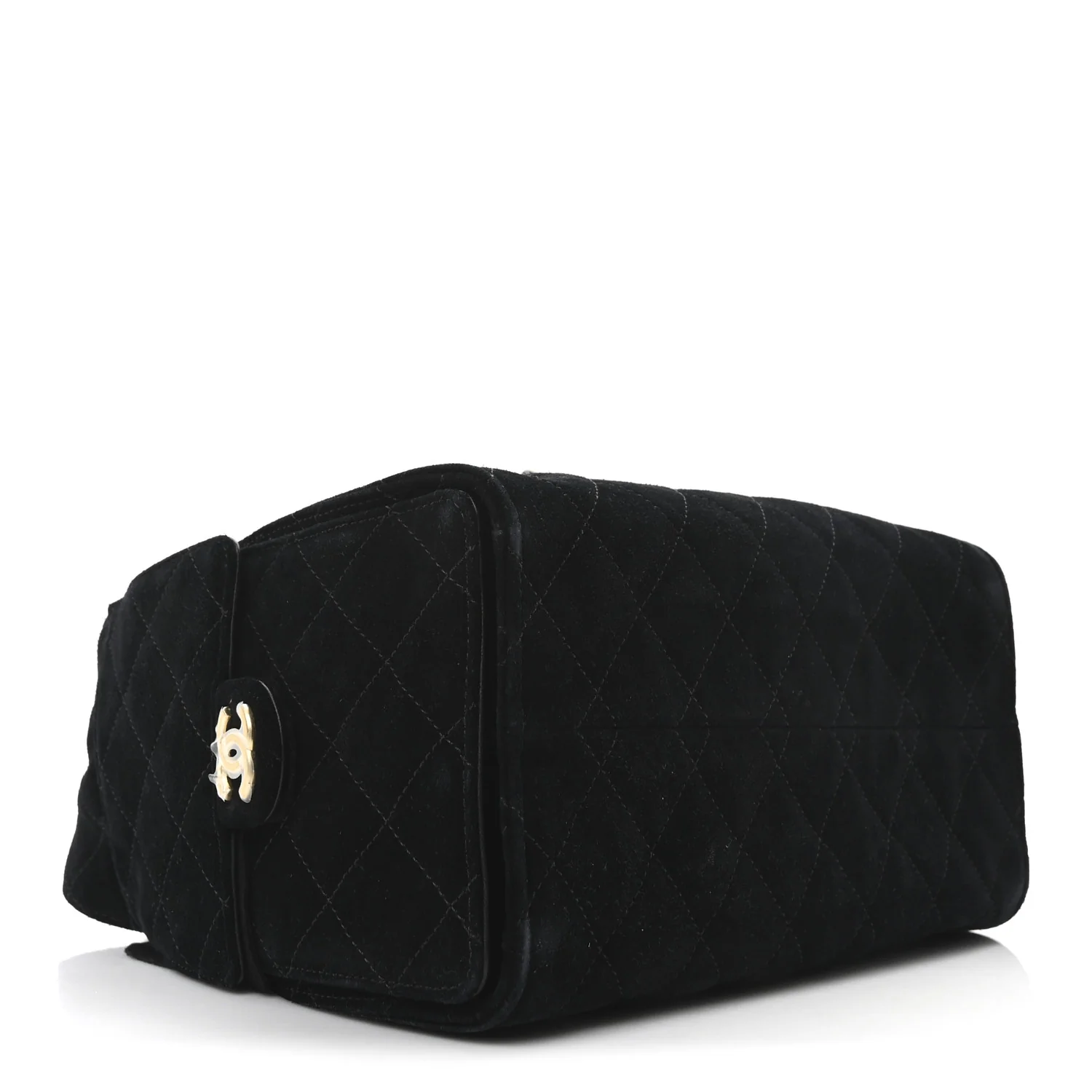 Suede Quilted Small Chanel 25 Handbag Black - Top Club
