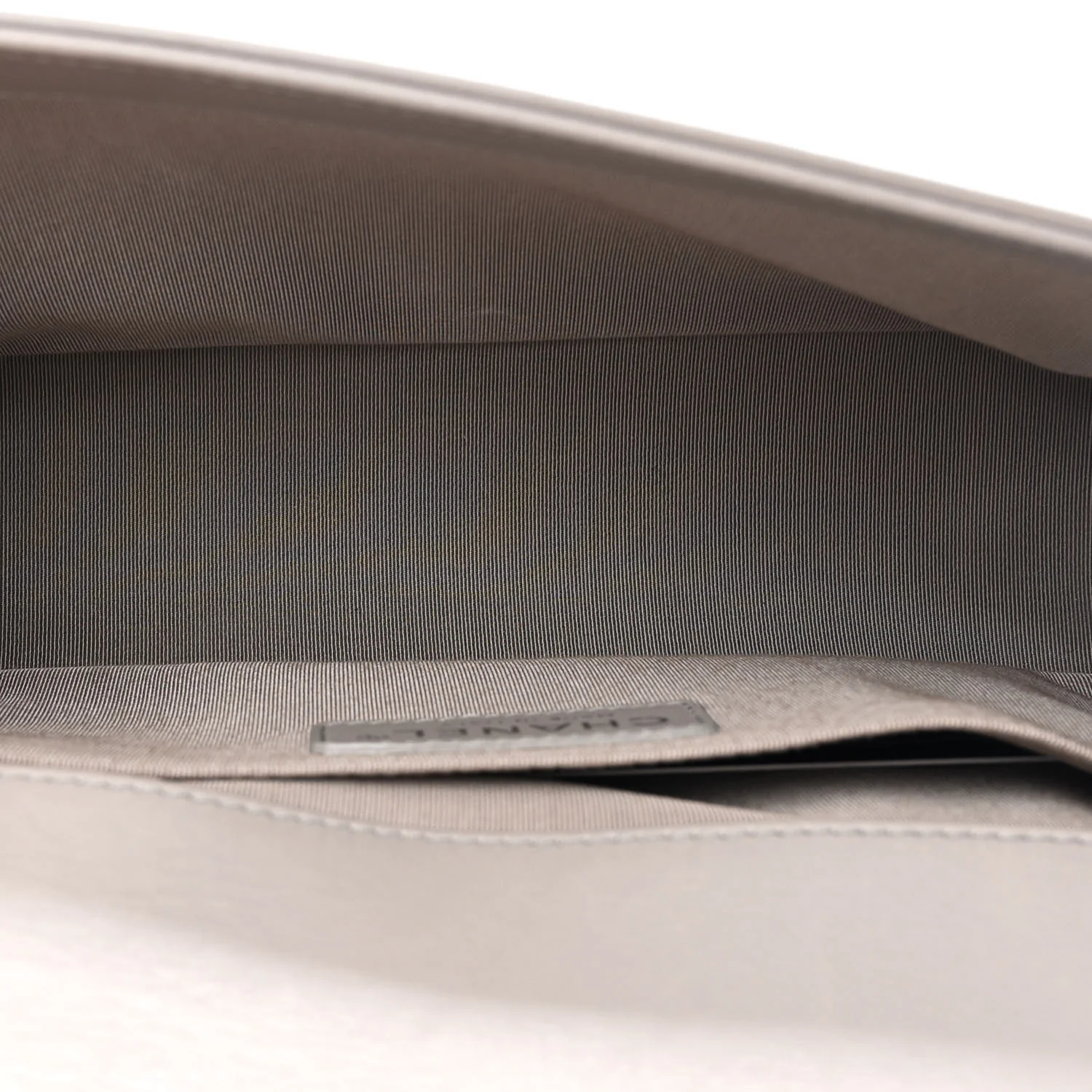 Calfskin Quilted Medium Boy Flap Grey - Top Club