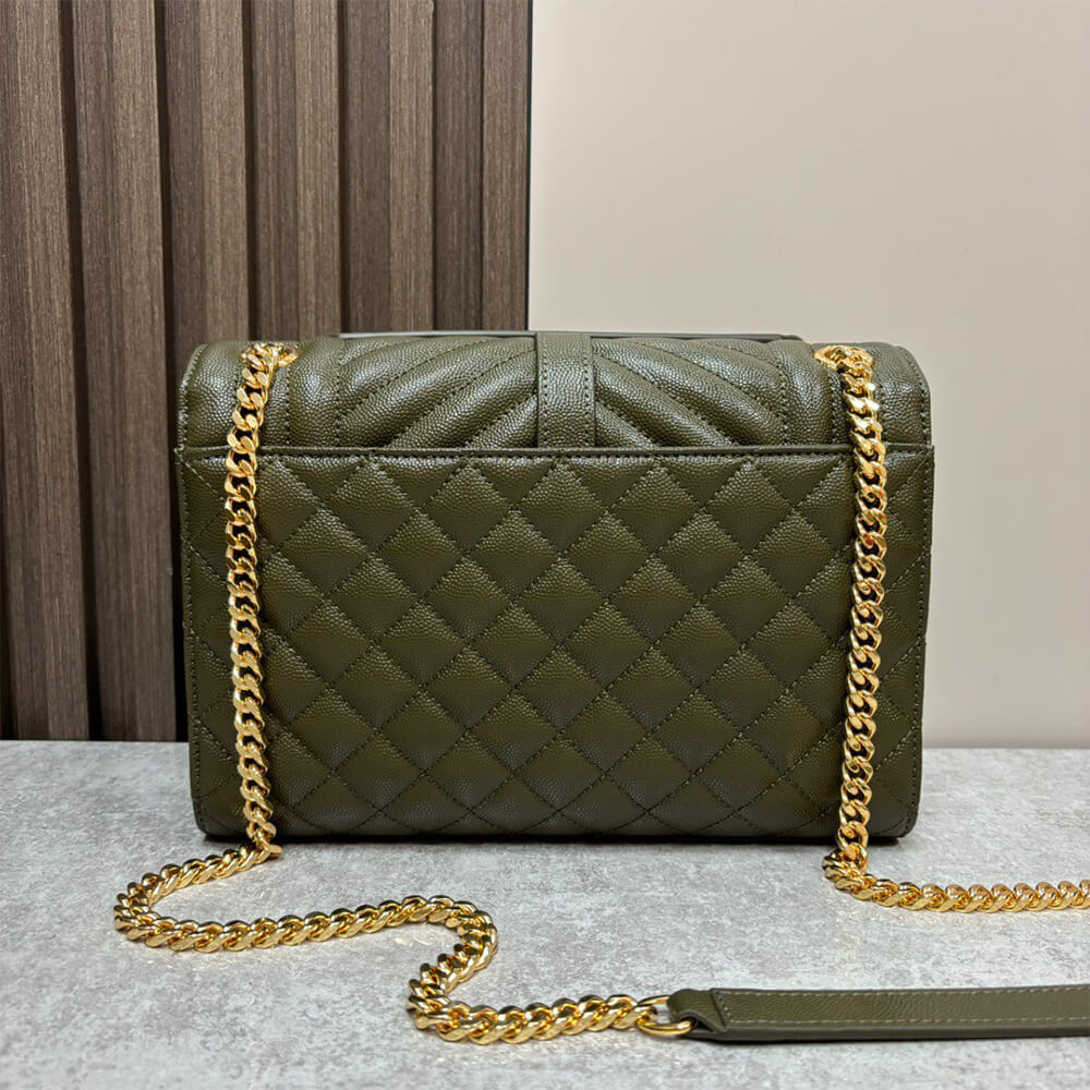 YSL envelope medium in grained leather - Top Club