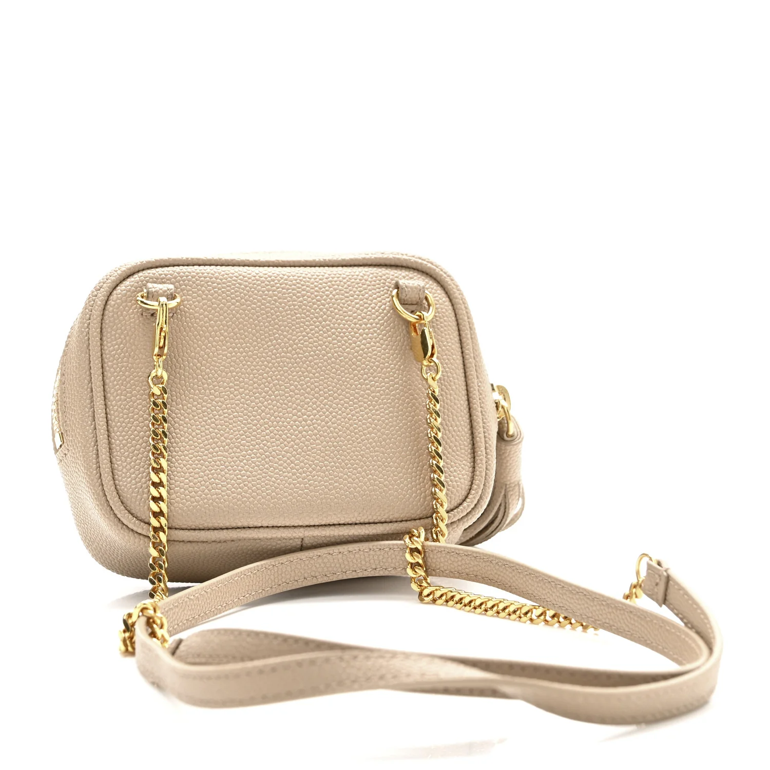 Grain De Poudre Matelasse Monogram Baby Lou Camera Bag Dark Beige - Top Club