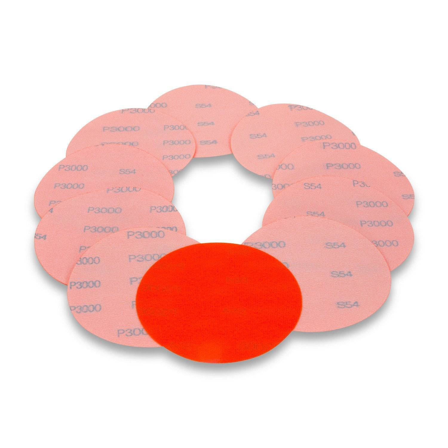 6 Inch Hook and Loop Orange Wet / Dry Auto Body Film Sanding Discs, 10 Pack - Alvarez Pro Painting LLC