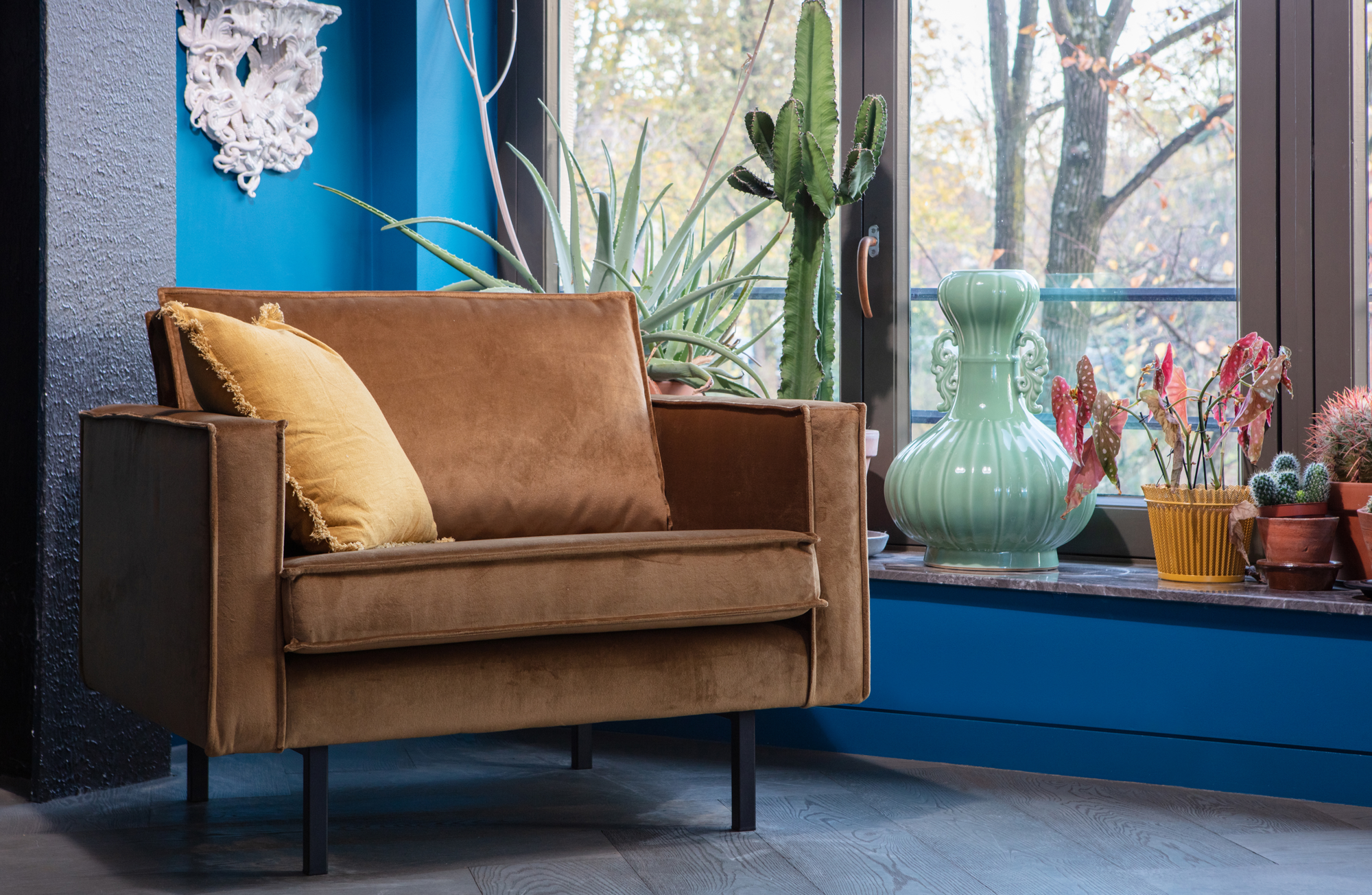 Fauteuil Rodeo Velvet - Antraciet